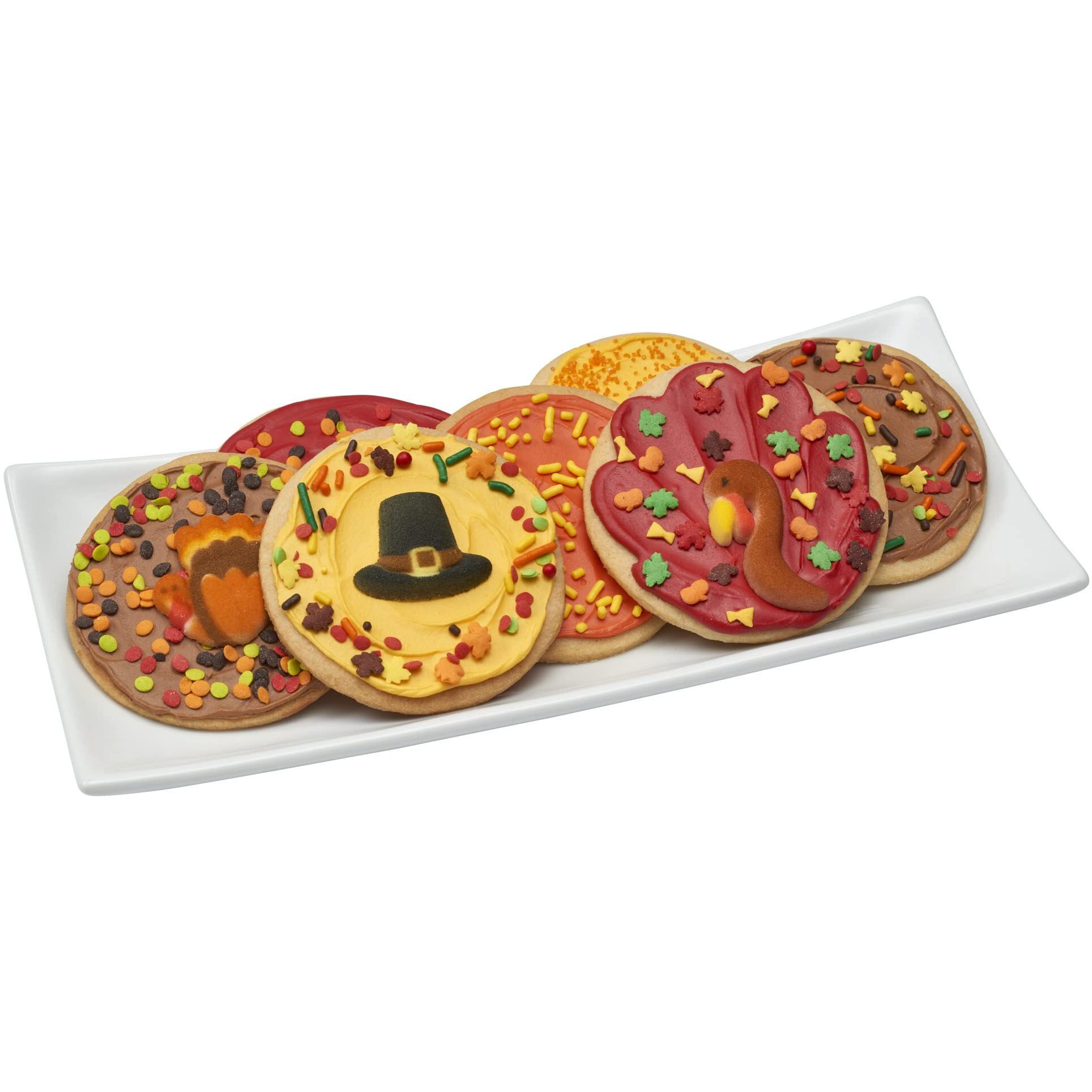Decopac Harvest Thanksgiving Quins, 18Oz, Fancy Sprinkles In Pumpkin, Leaf & Haystack Shapes, Candy Sprinkles In Handheld Container, Edible Sprinkles For Celebration Cakes, Cupcakes, Cookies