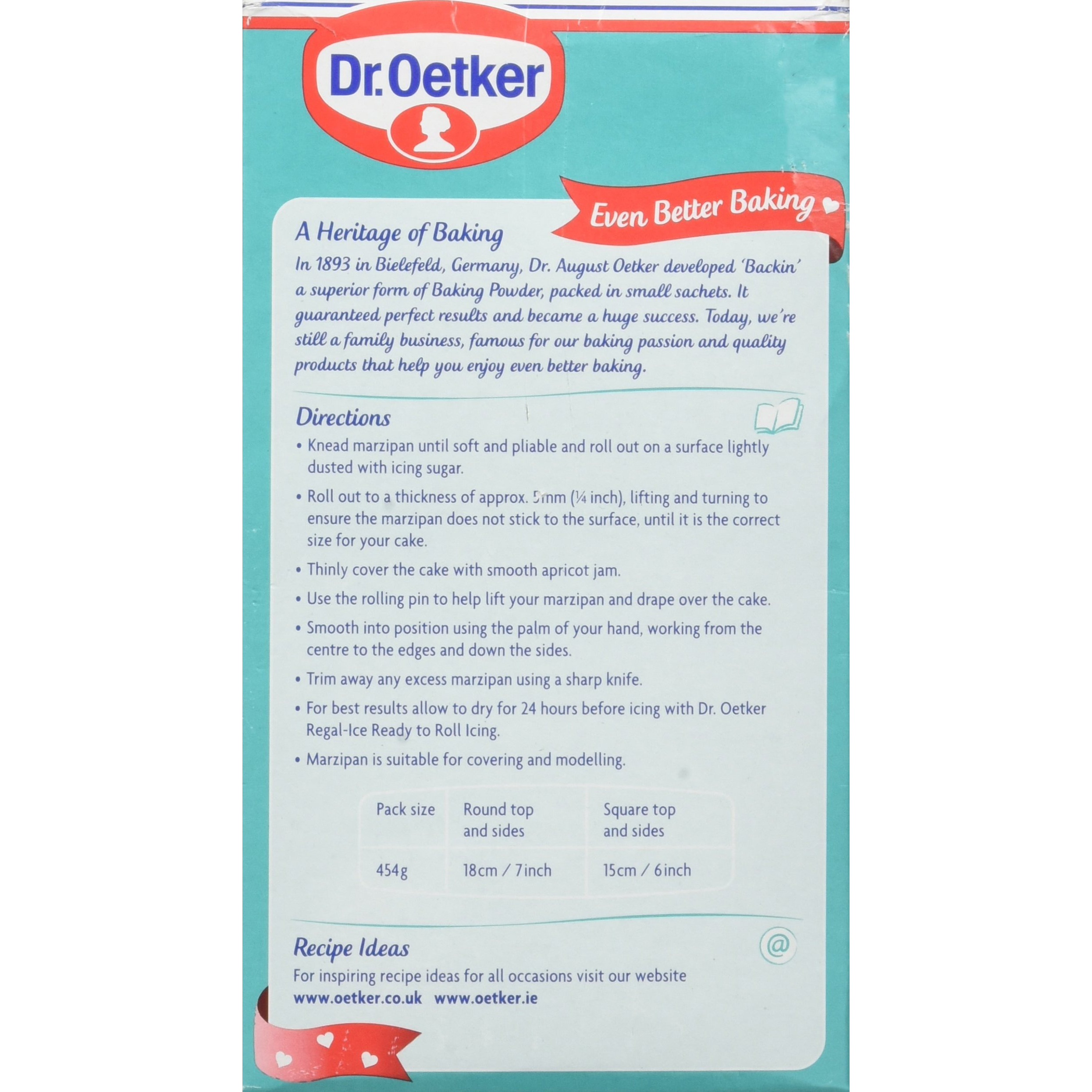Dr. Oetker - Marzipan - Ready To Roll - 454G