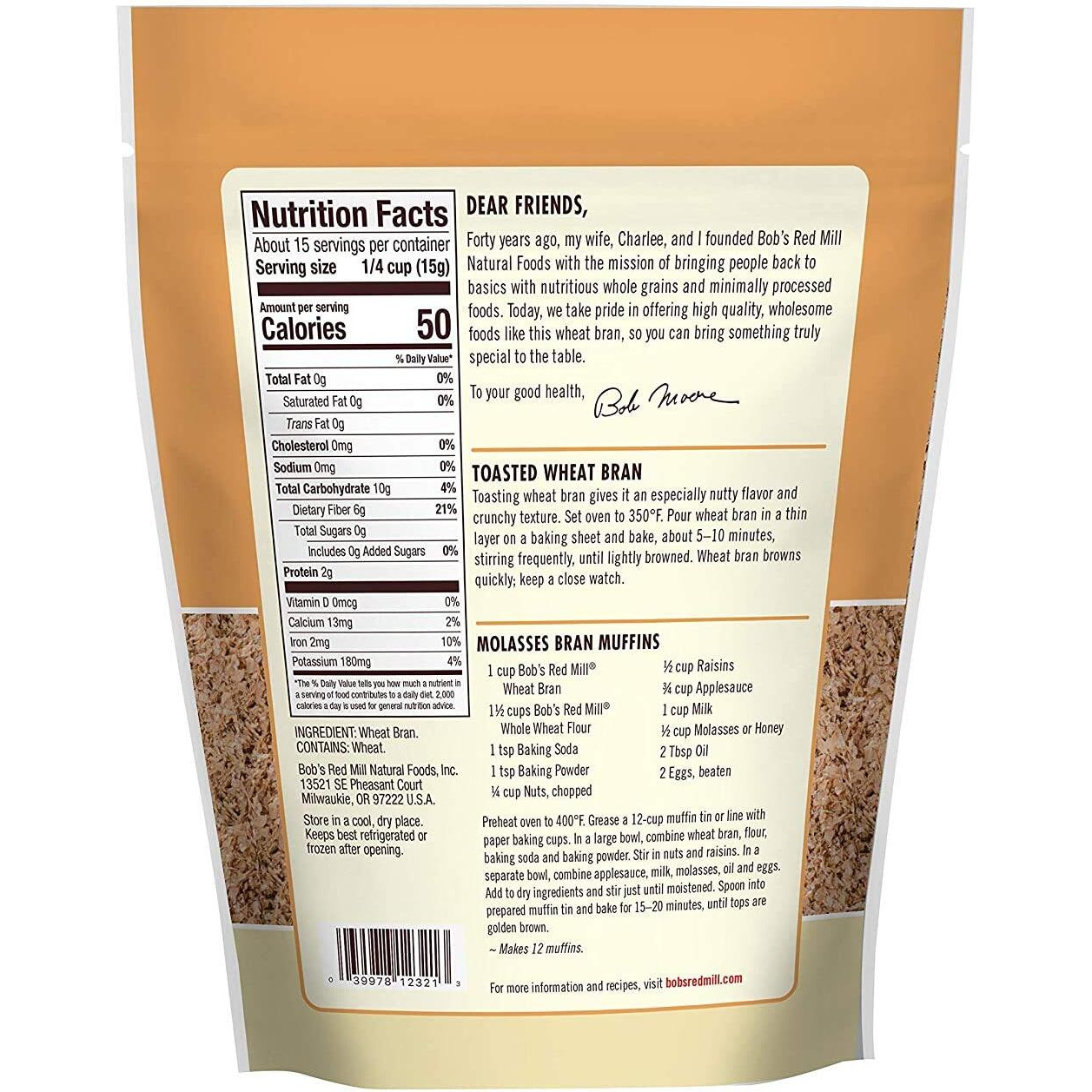 Bob's Red Mill Wheat Bran, 8 Oz (Pack Of 2)