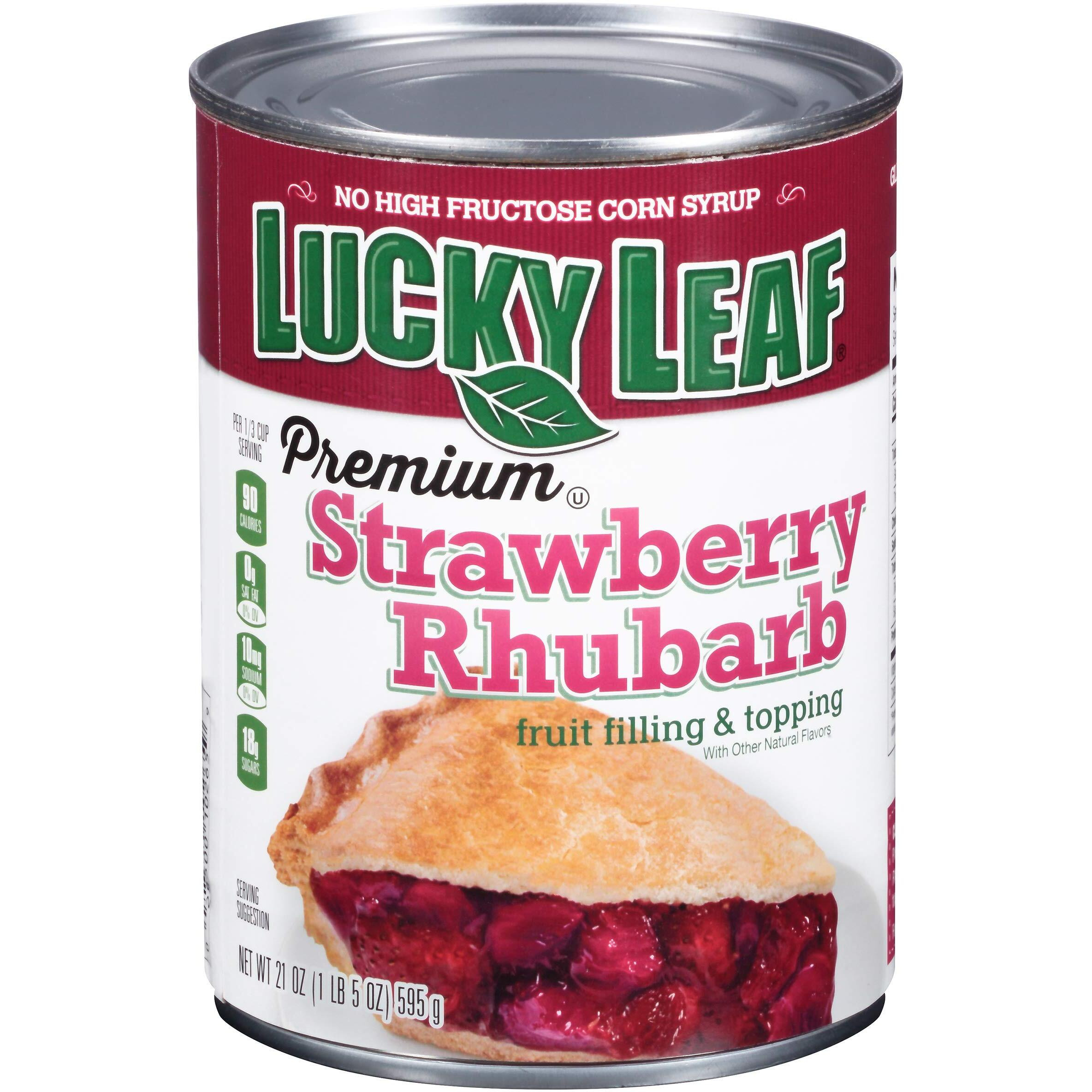 Lucky Leaf Premium Strawberry Rhubarb Pie Filling & Topping (Pack Of 2) 21 Oz Cans