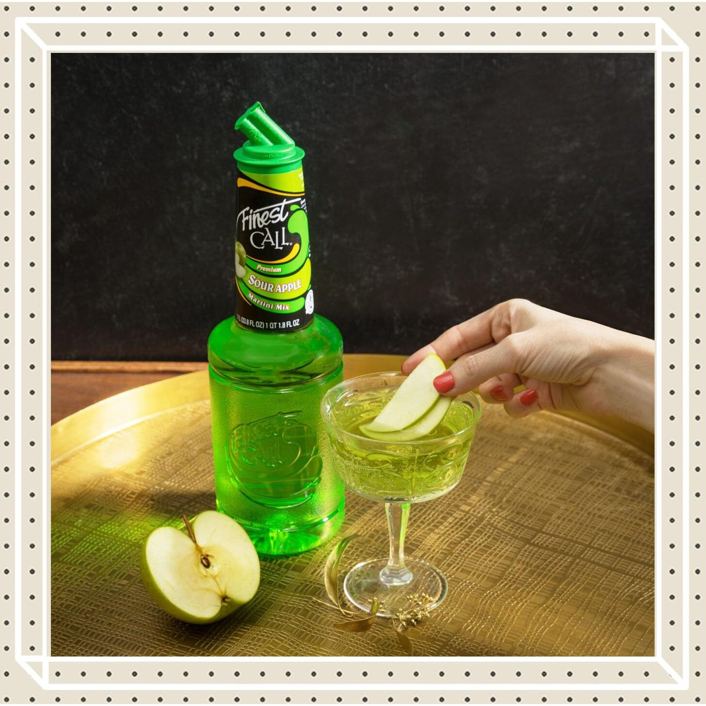 Finest Call Premium Sour Apple Martini Drink Mix, 1 Liter Bottle (33.8 Fl Oz), Pack Of 3