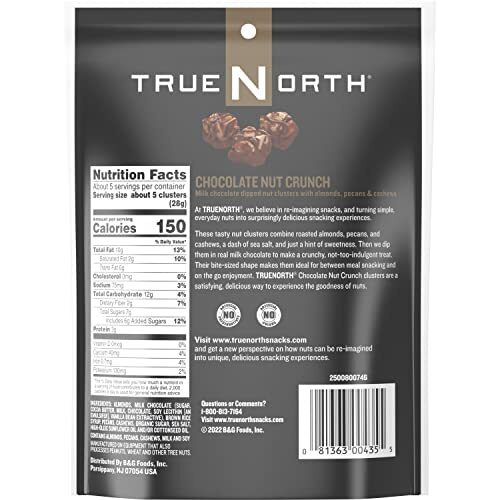 True North Nut Clusters, Chocolate Nut Crunch, 5 Ounce (Pack Of 6)