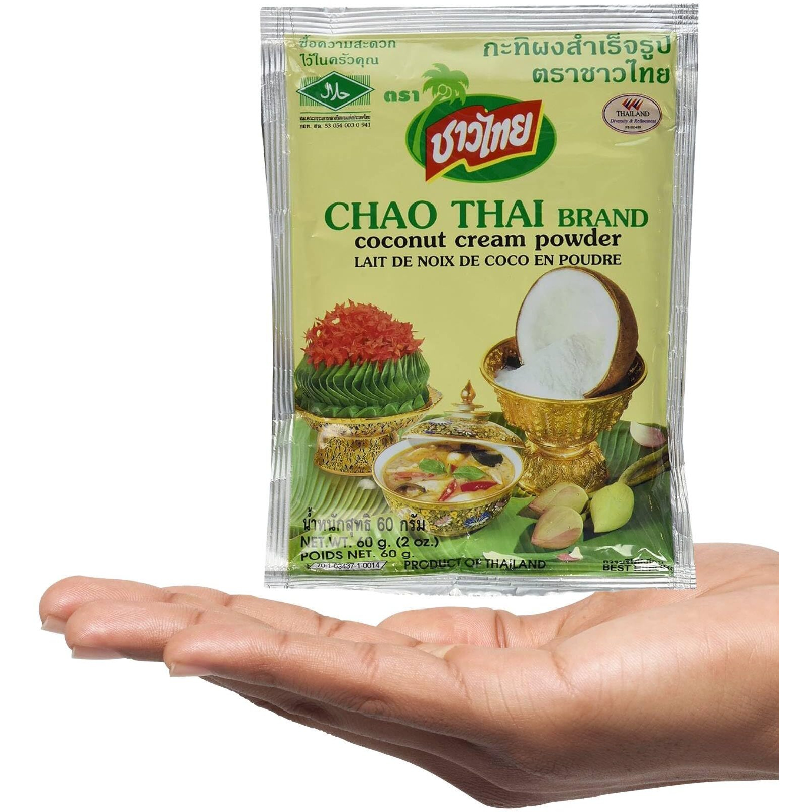 Coconut Milk Cream Powder Chao Thai Size 60 G(2.0 Oz) X 10 Bags