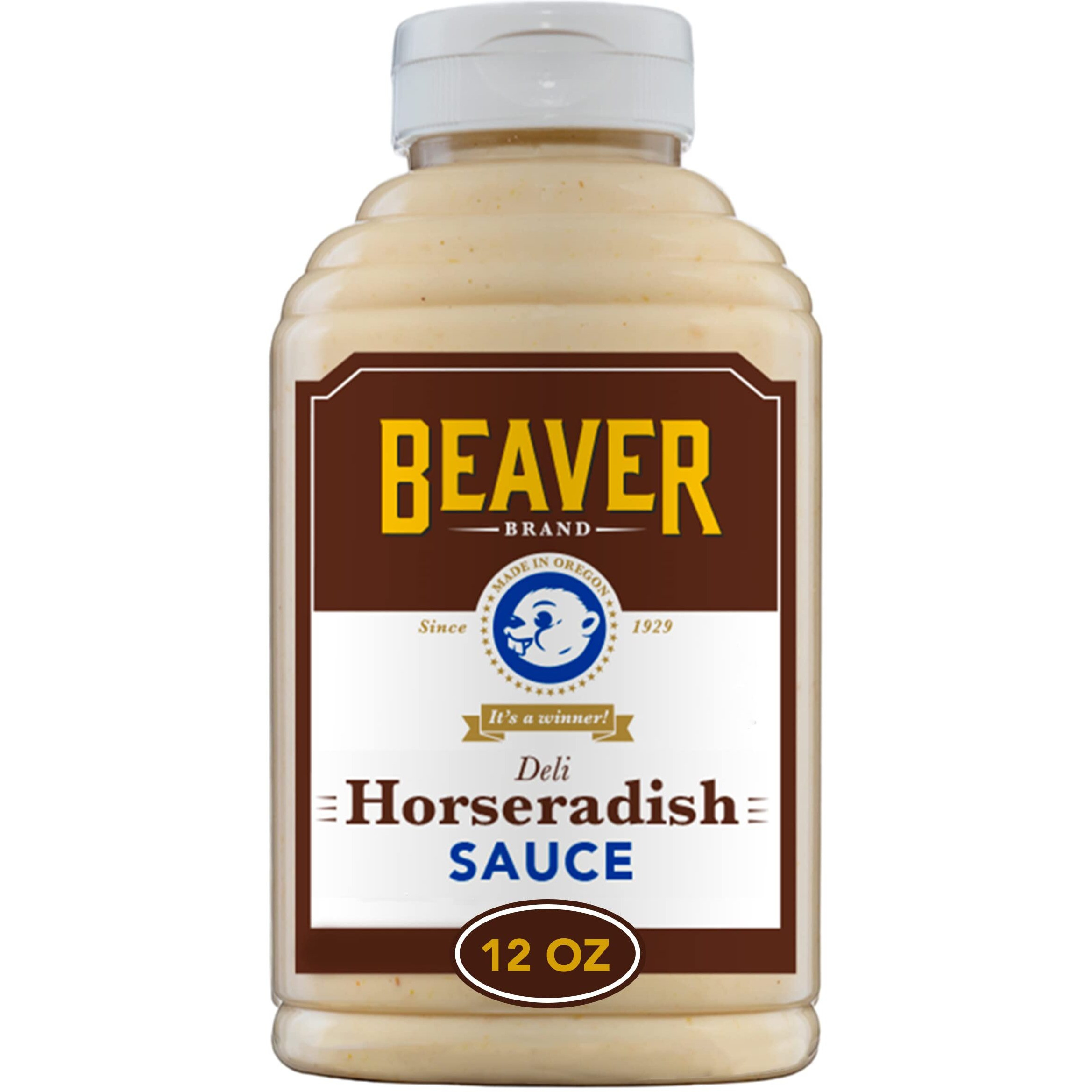 Beaver Deli Horseradish Sauce, 12 Oz Squeeze Bottle