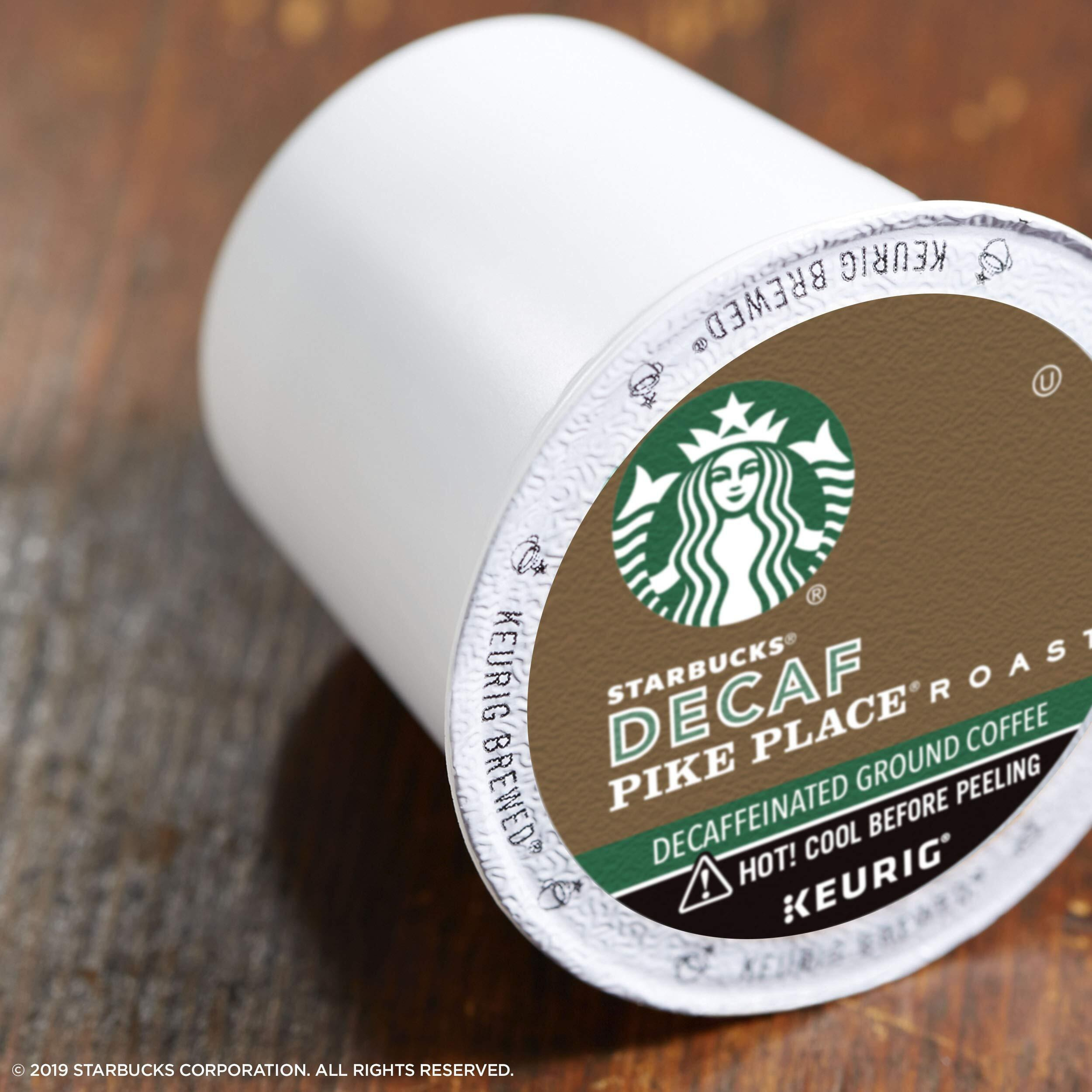 Starbucks Decaf K-Cup Coffee Pods - Pike Place Roast For Keurig Brewers - 1 Box (24 Pods)