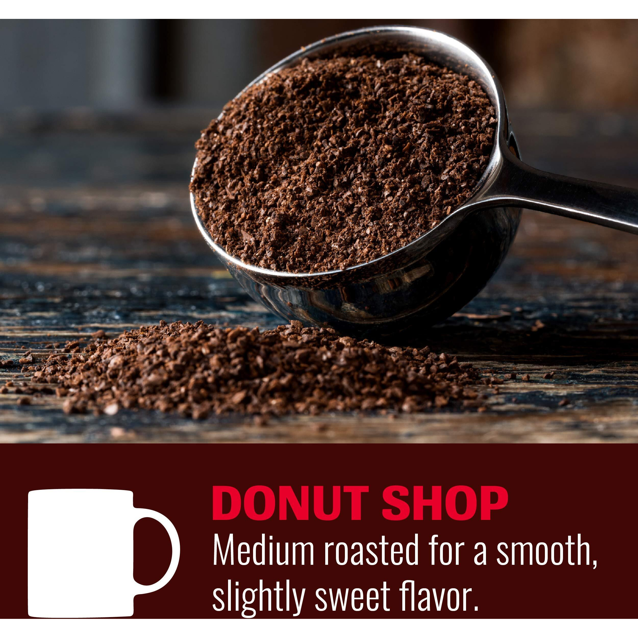 Hills Bros Donut Shop Ground Coffee, Medium Roast, 23 Oz. Can - Slightly Sweet, Smooth Coffee Taste