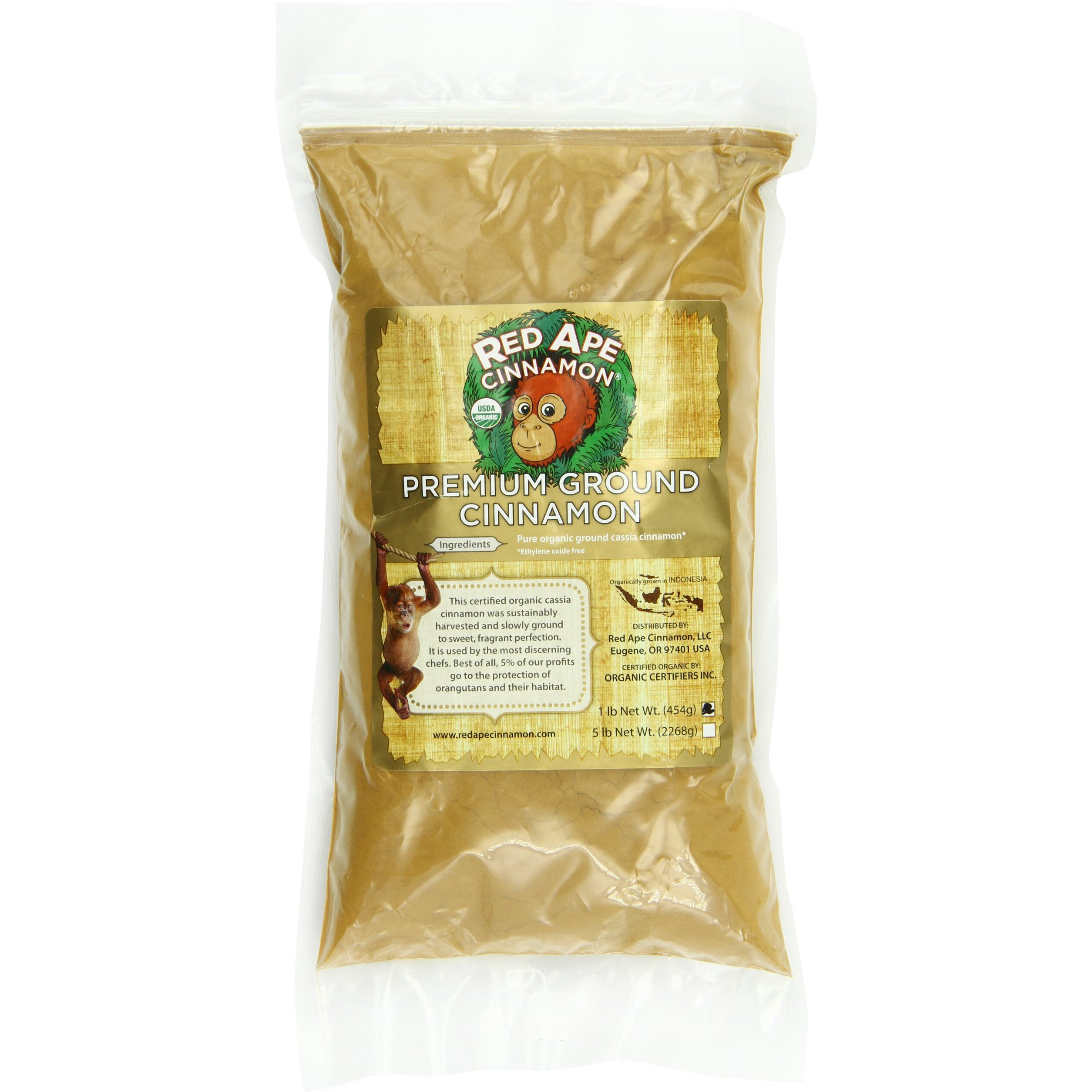 Red Ape Cinnamon Premium Organic Ground Cinnamon, 1 Pound
