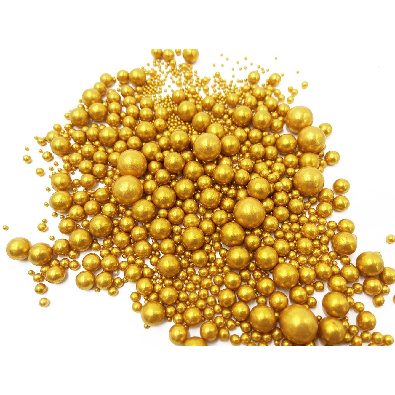 Edible Pearl Sugar Sprinkles Gold Candy 120G/ 4.2Oz Baking Edible Cake Decorations Cupcake Toppers Cookie Decorating Ice Cream Toppings Celebrations Shaker Jar Wedding Shower Party Chirstmas Supplies