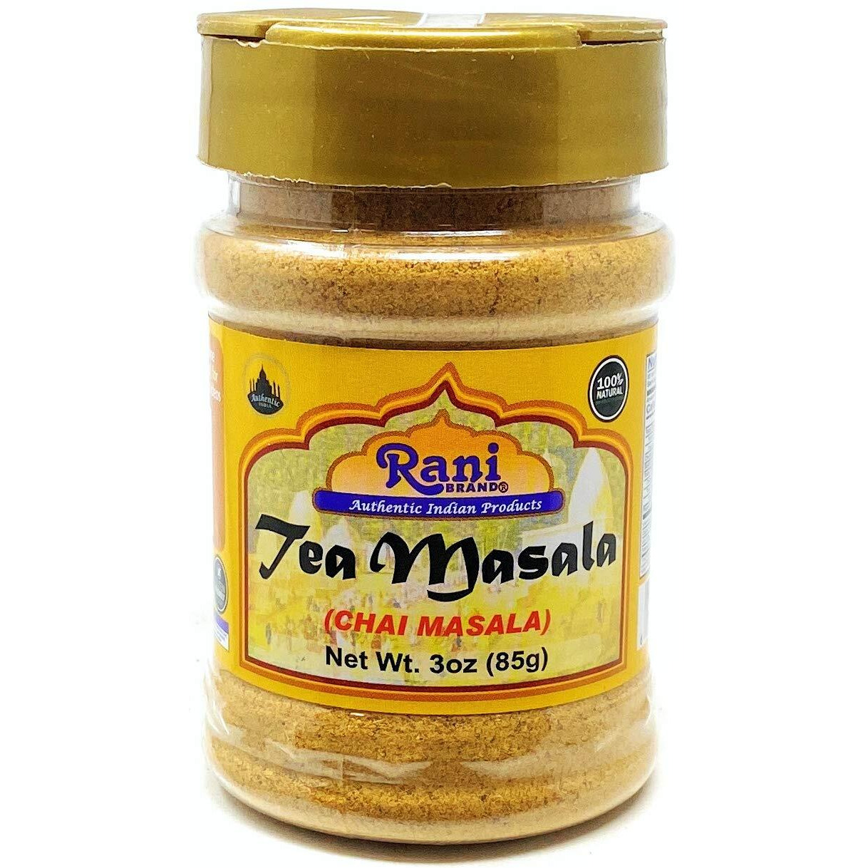 Rani Tea (Chai) Masala Indian Spice Blend 3Oz (85G) Pet Jar ~ All Natural | Vegan | Gluten Friendly | Salt & Sugar Free | Non-Gmo | No Colors | Indian Origin