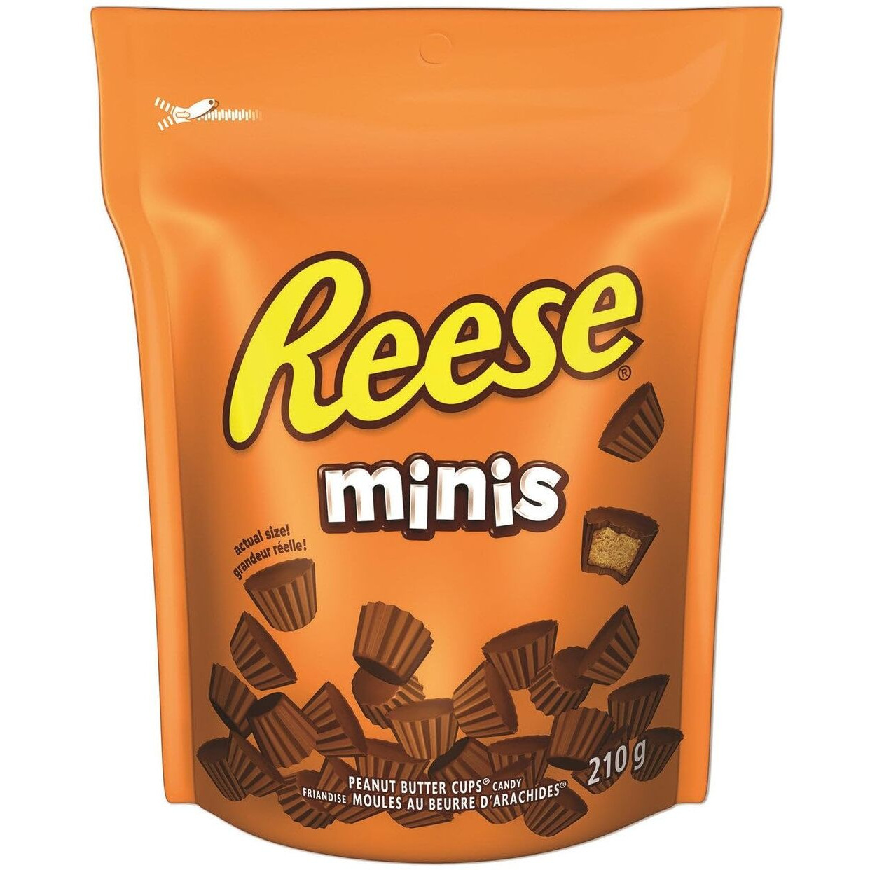 Reese Chocolate Candy Peanut Butter Cups, Minis, 210 Gram