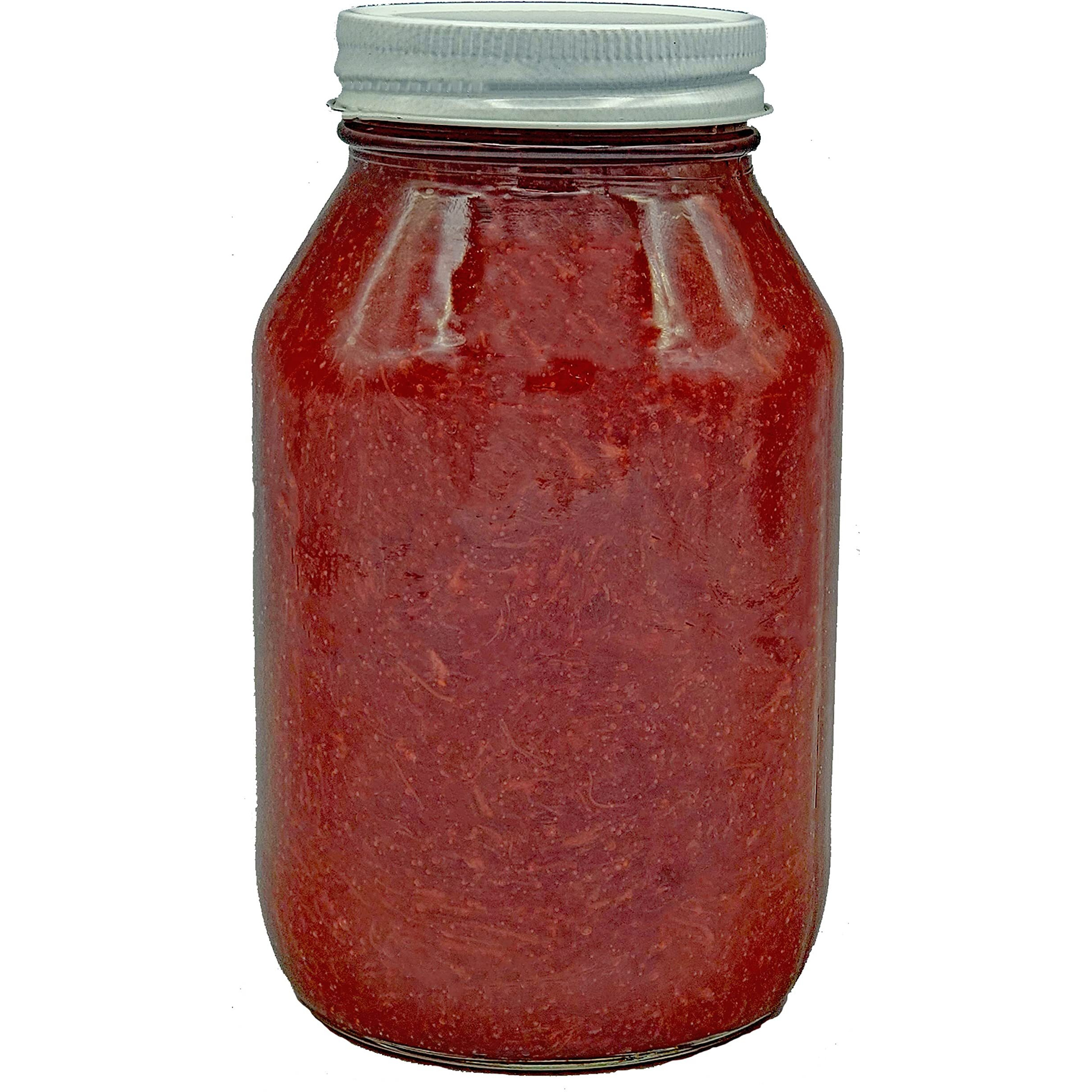 Amish Pie Filling Strawberry/Rhubarb And Topping - Two 32 Oz Jars