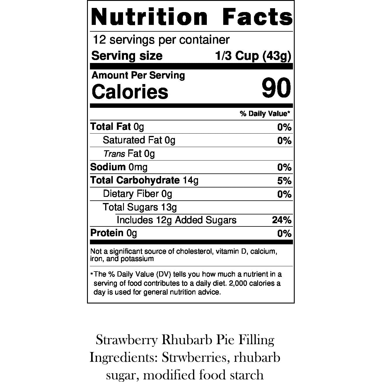 Amish Pie Filling Strawberry/Rhubarb And Topping - Two 32 Oz Jars