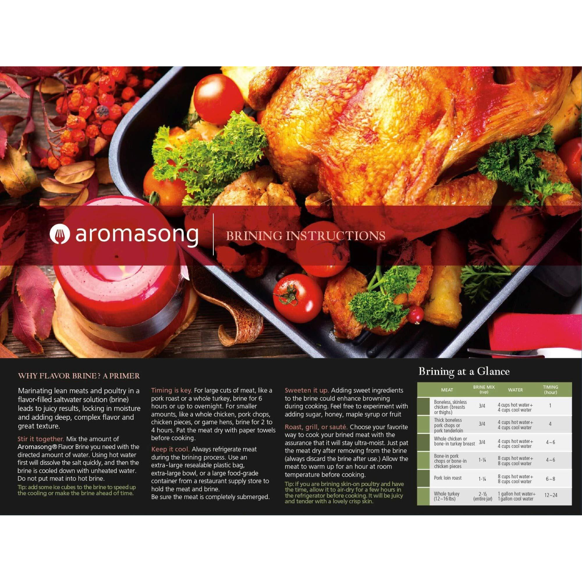 Aromasong Turkey Brine - 100% Natural - 2 Lb - For Wet & Dry Brining. (Herbs De Provence Seasoning) For Whole, Smoked, Oven-Roasted Or Fried Turkey - Made In Usa