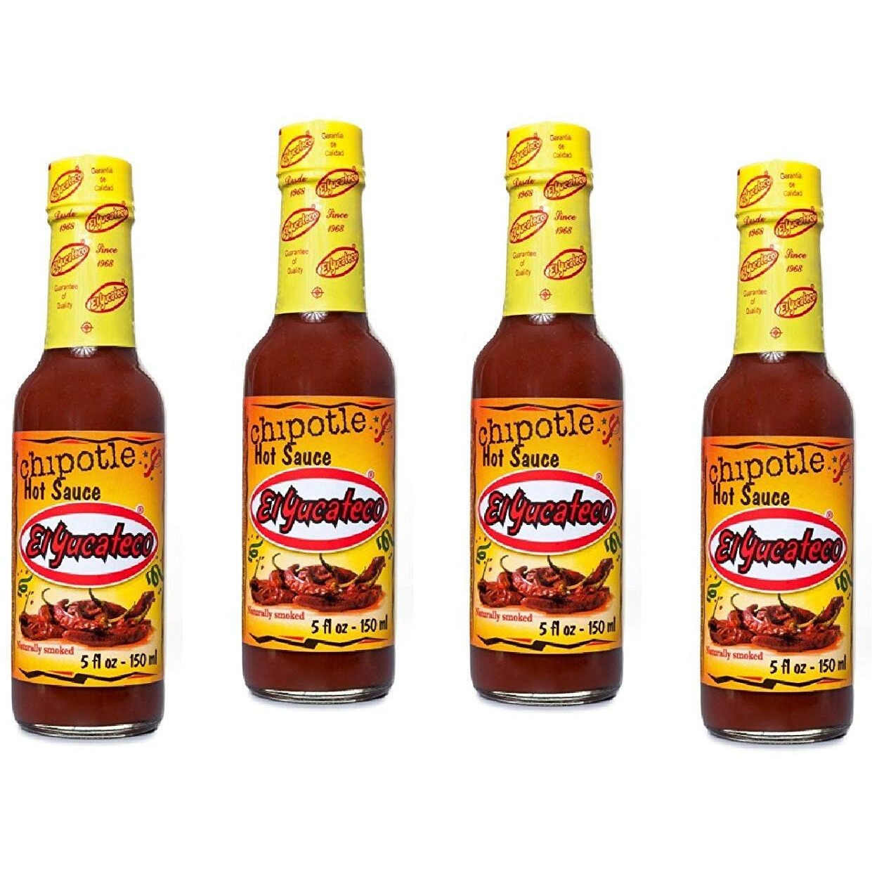 El Yucateco Chipotle Hot Sauce 5 Oz. (4-Pack)