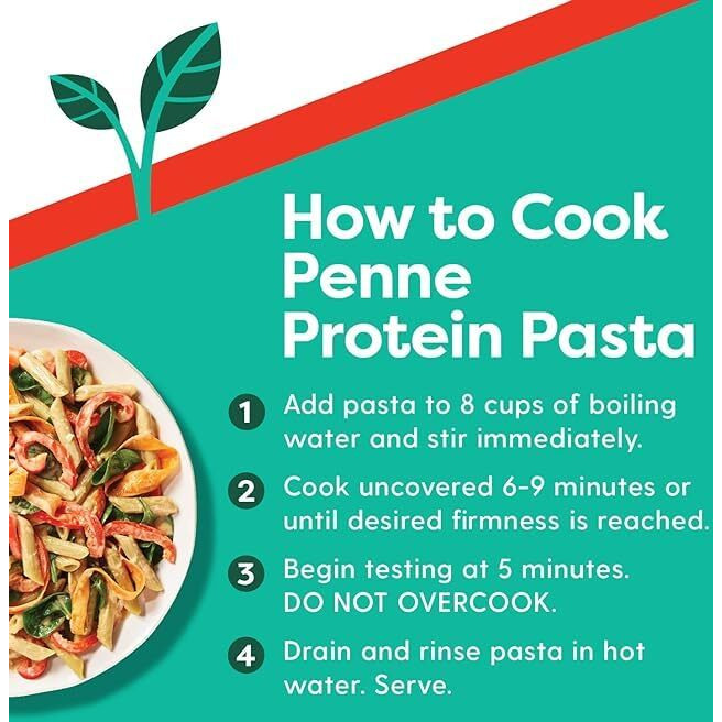 Ancient Harvest Gluten-Free Plant-Based High-Protein Vegan Pasta, Green Lentil And Quinoa Penne, 8 Ounce (Pack Of 6)