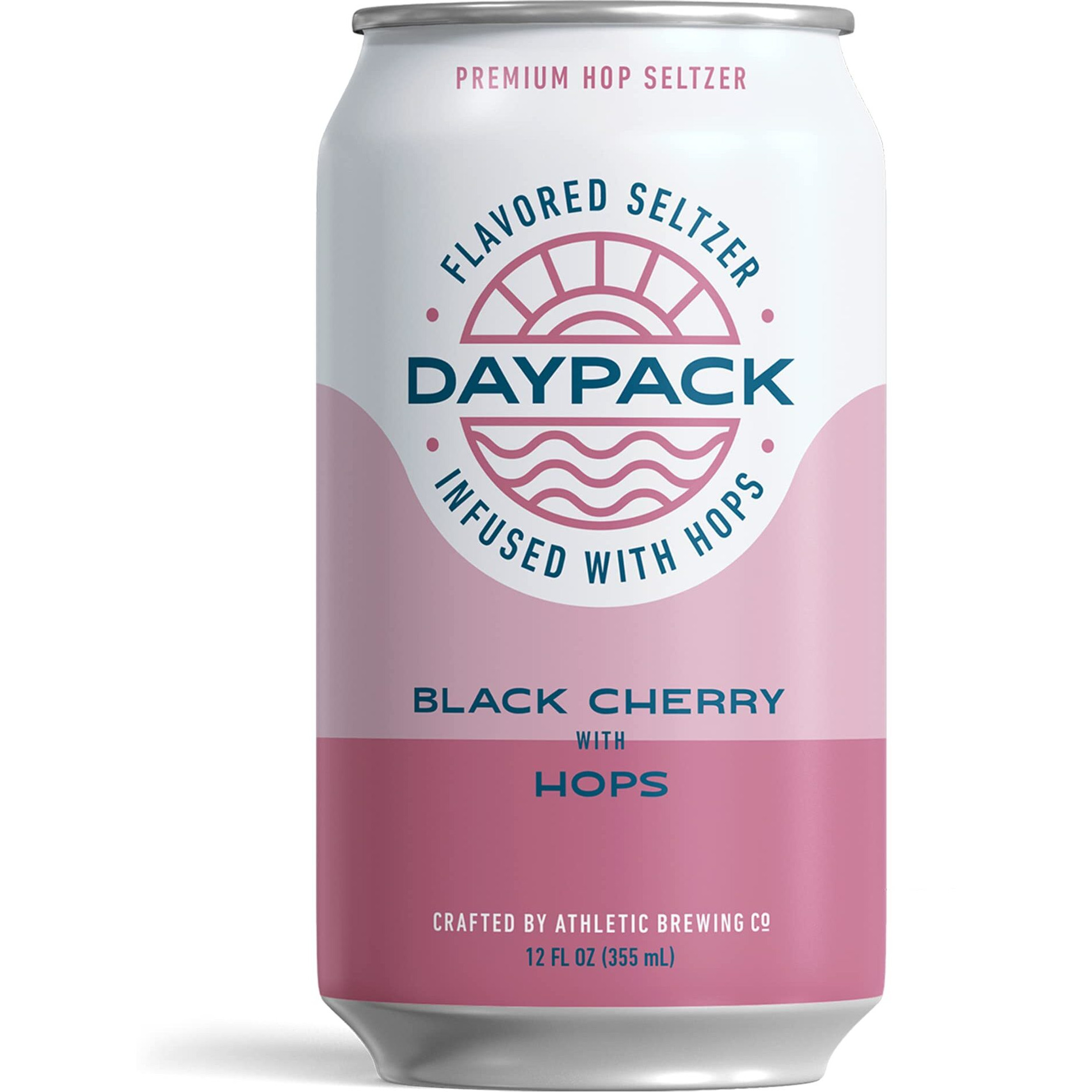 Athletic Brewing Company Daypack Sparkling Hop Water - 12-Pack Of Black Cherry Flavored Seltzer - Zero-Calorie, Zero-Carbs - Natural Ingredients For A Great Tasting Drink - 12 Fl Oz Cans