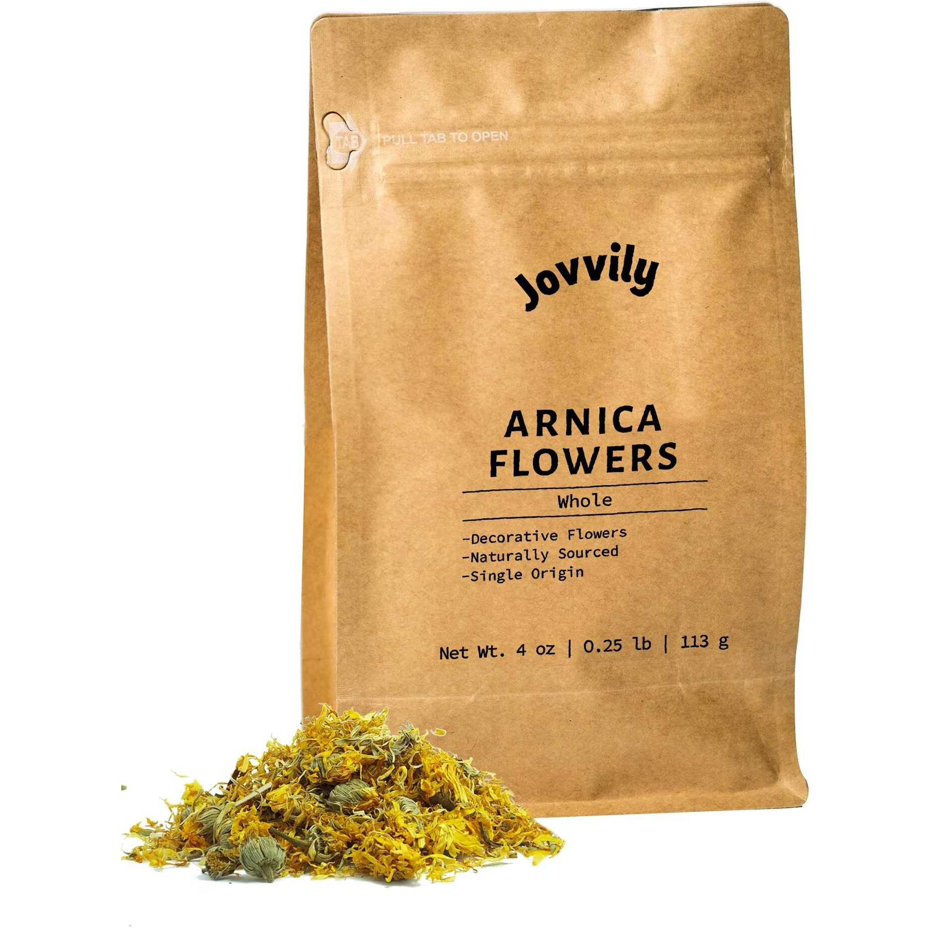 Jovvily Arnica Flowers - 4Oz - Dried Whole Flowers - Salves & Poultices- Decorative Flowers - Leopard's Bane