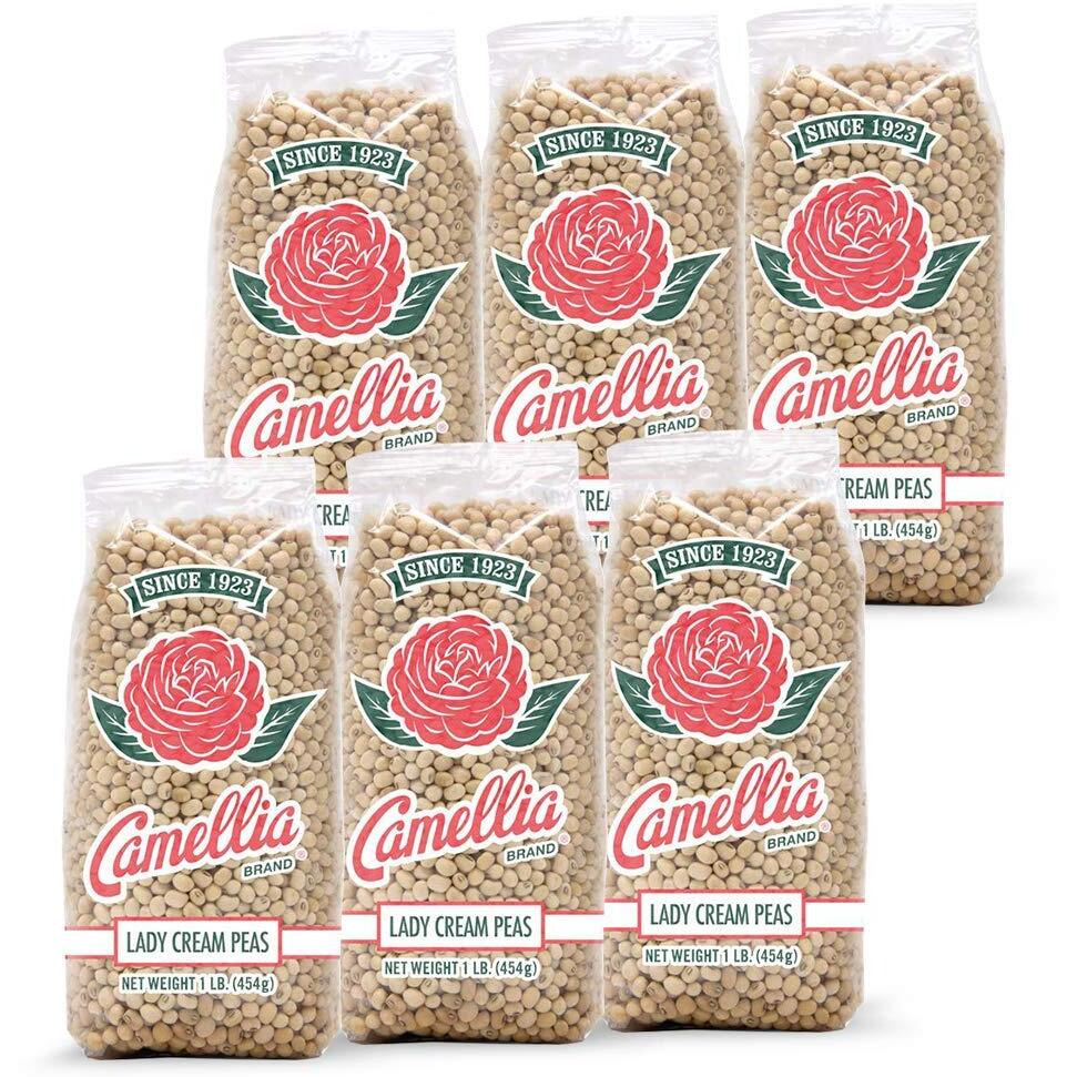 Camellia Brand Dried Lady Cream Peas, 1 Pound (Pack Of 6)