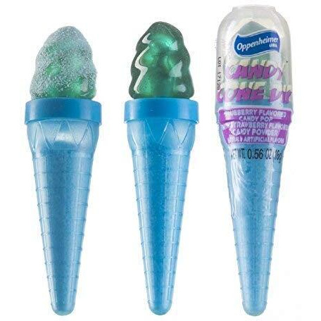 Ice Cream Cone Shaped Candy Dippers 24-Pack - Candy Pop With Flavored Candy Powder Cones In Assorted Colors (Kosher, Net Wt 13.55 Oz, 384G)