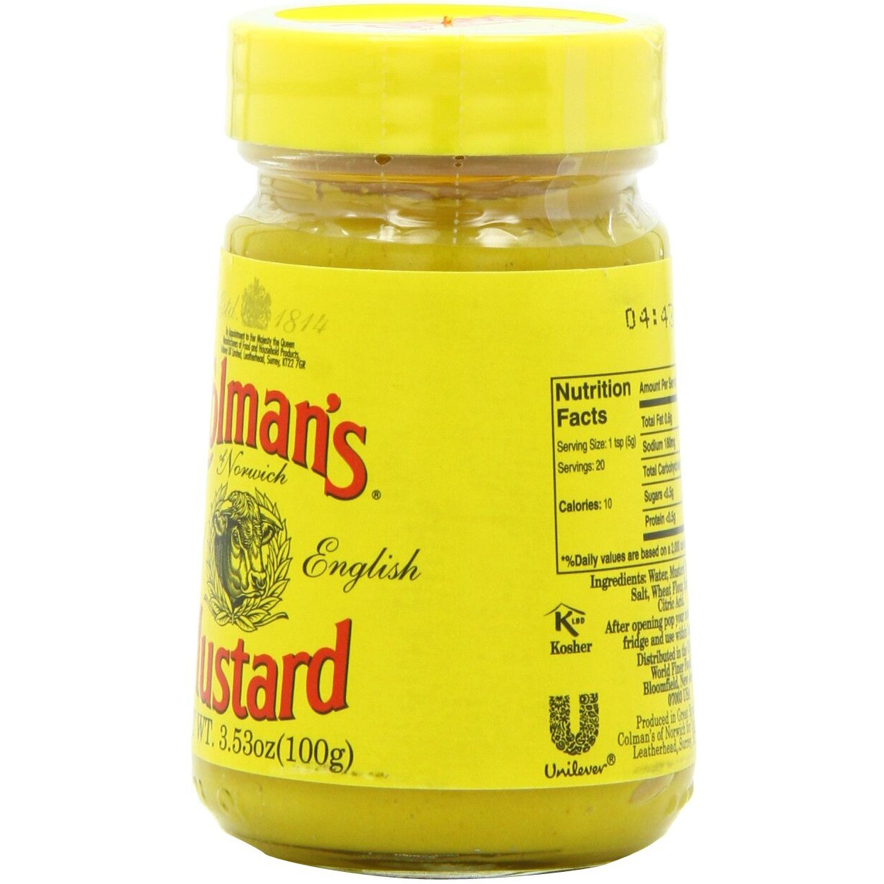 Colman's Original English Prepared Mustard, 3.53-Ounce Jars (Pack Of 6)