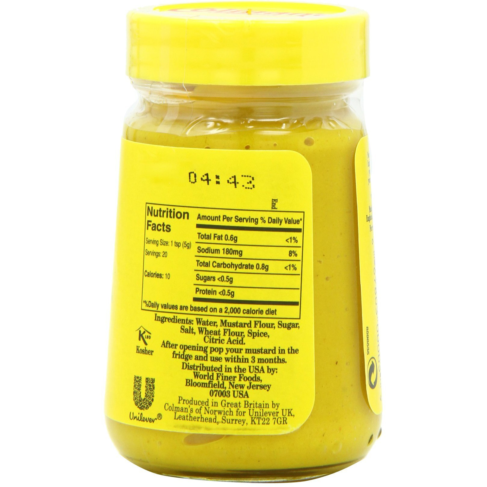Colman's Original English Prepared Mustard, 3.53-Ounce Jars (Pack Of 6)