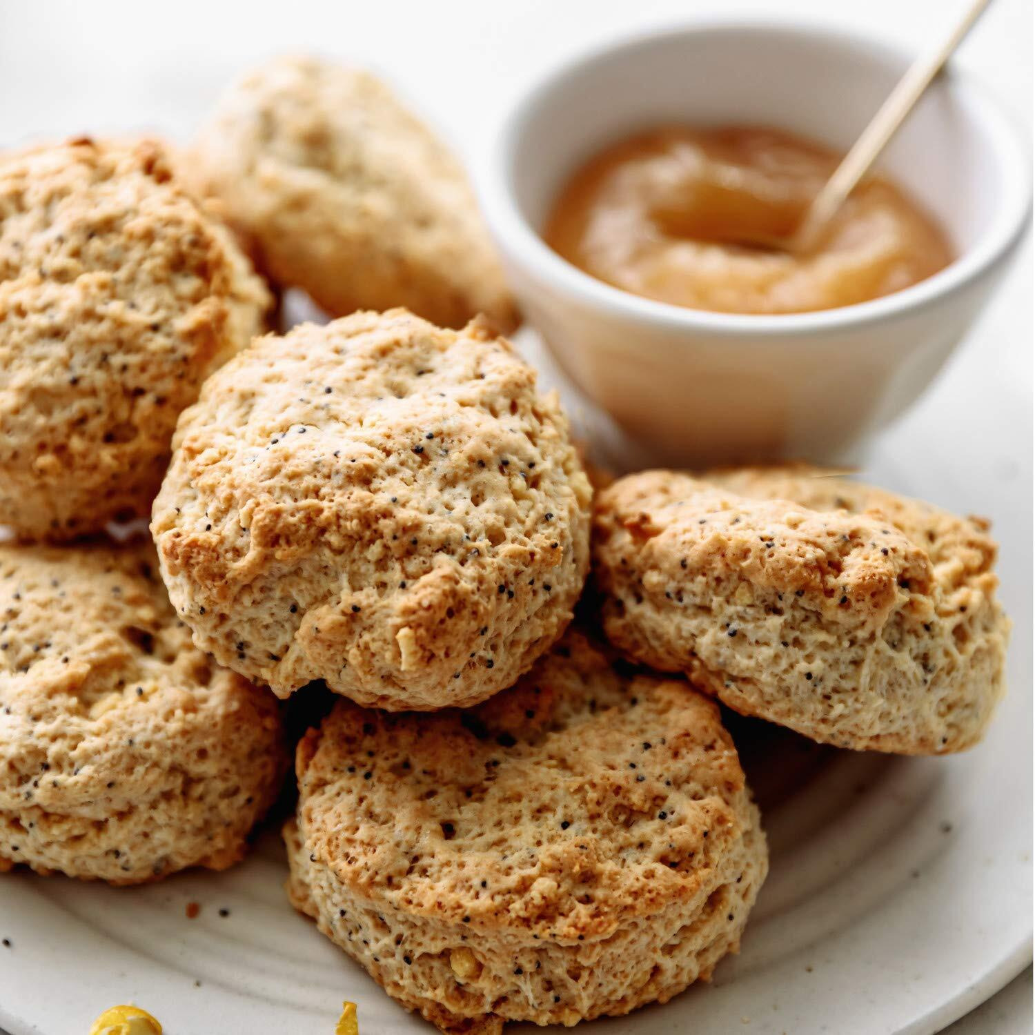 English Scone Mix, Lemon Poppyseed By Sticky Fingers Bakeries - Easy To Make English Scones Fresh Baked, Makes 12 Scones (2 Pk)