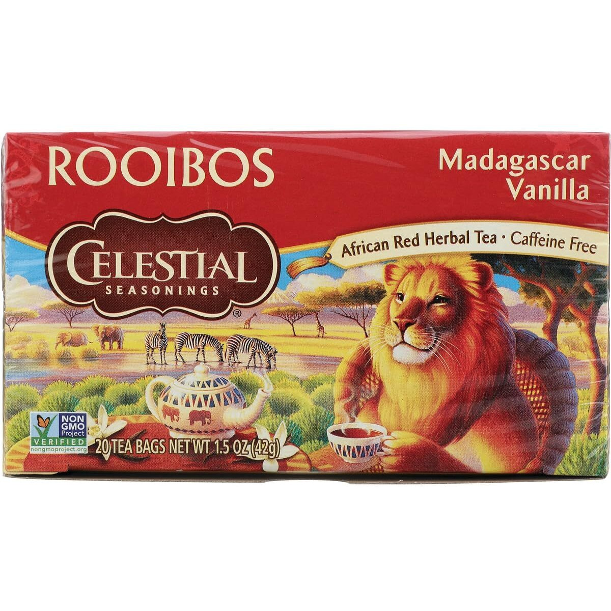 Celestial Seasonings Madagascar Vanilla Red Tea Bags - 20 Count (Pack Of 20)