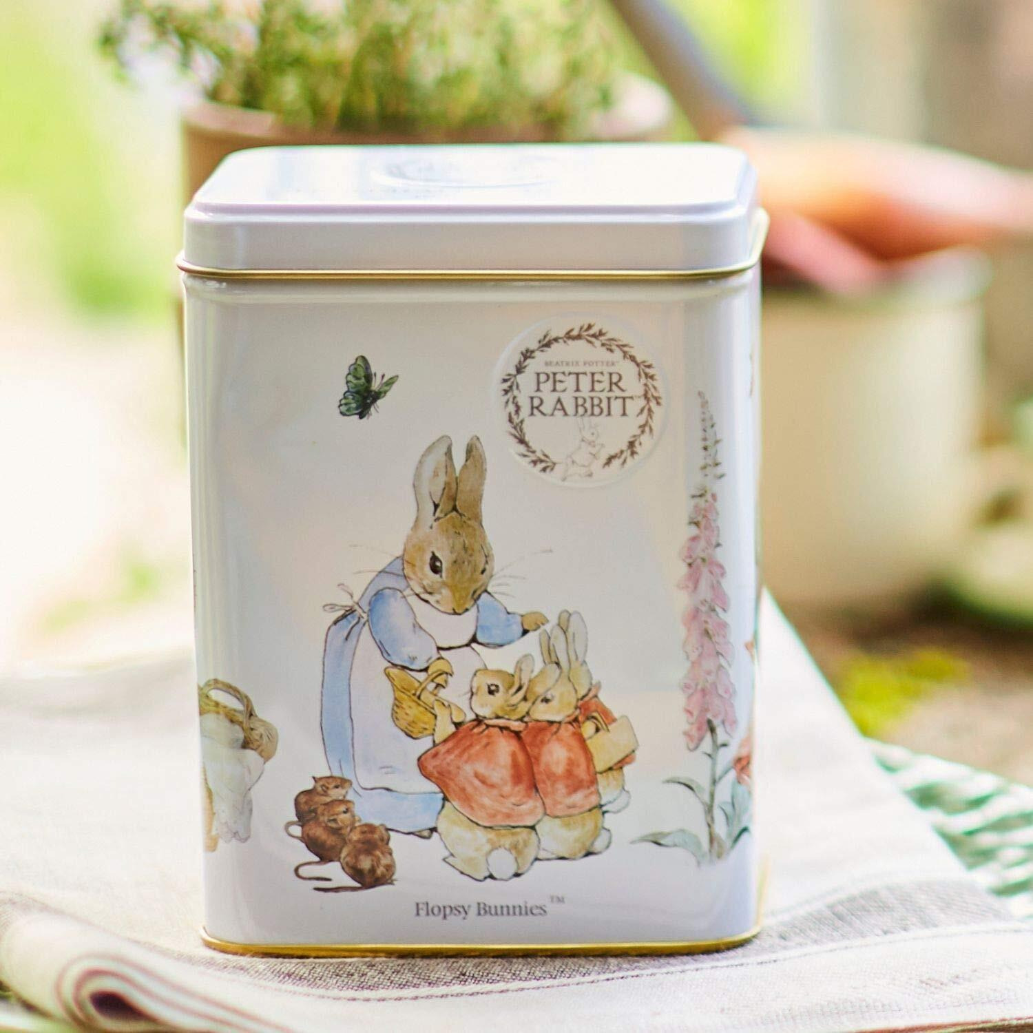 New English Teas Beatrix Potter Peter Rabbit Flopsy Bunnies Tea Tin With 40 English Afternoon Teabags