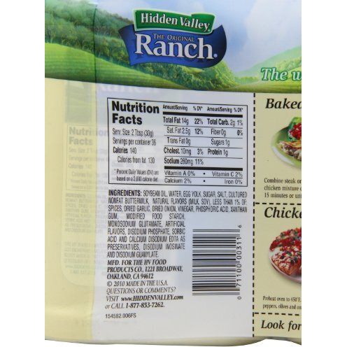 Hidden Valley The Original Ranch Dressing, Original, 2-Count Bottle, 80 Fl Oz Total
