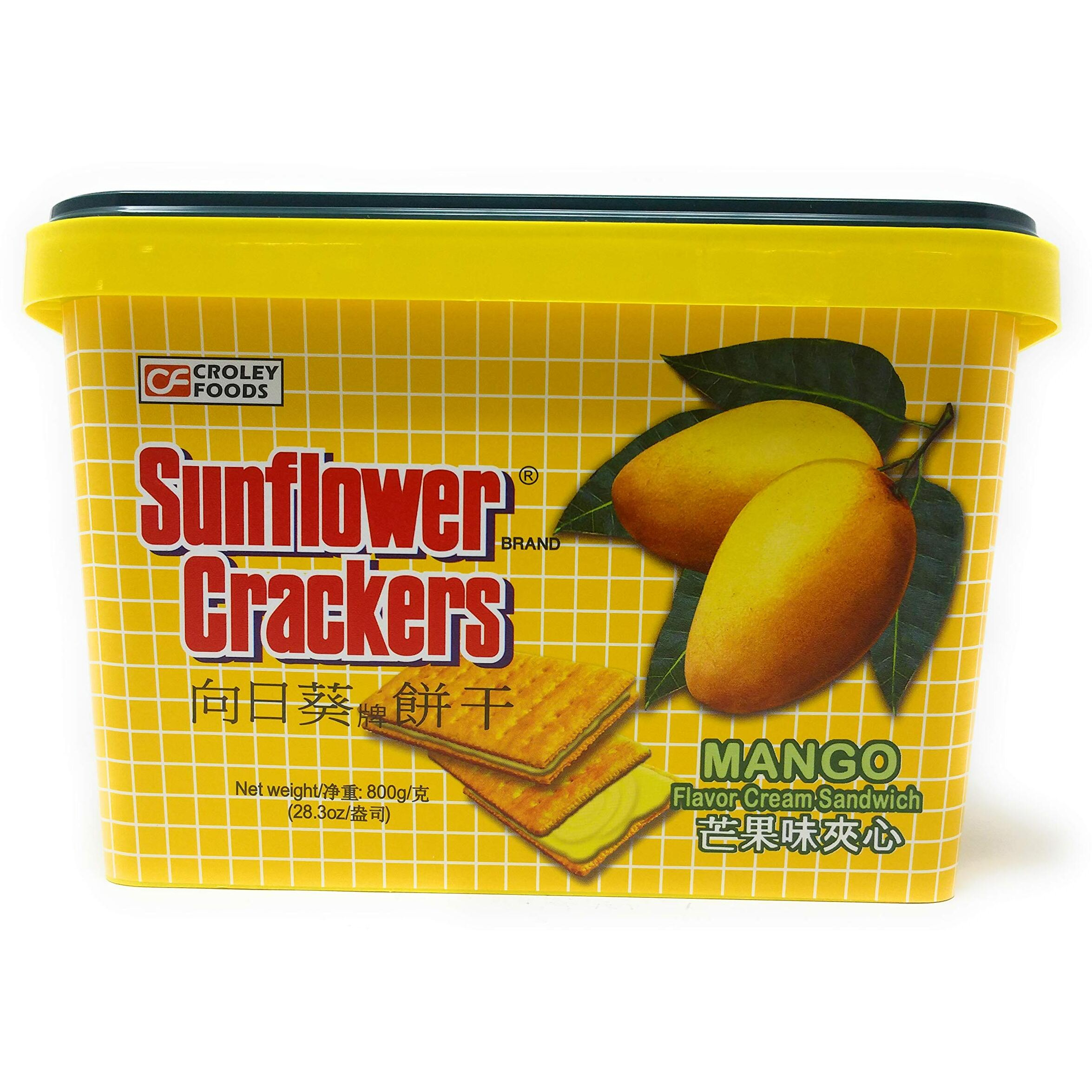 Croley Foods Sunflower Crackers Mango Flavor Cream Sandwhich 28.3Oz 800G