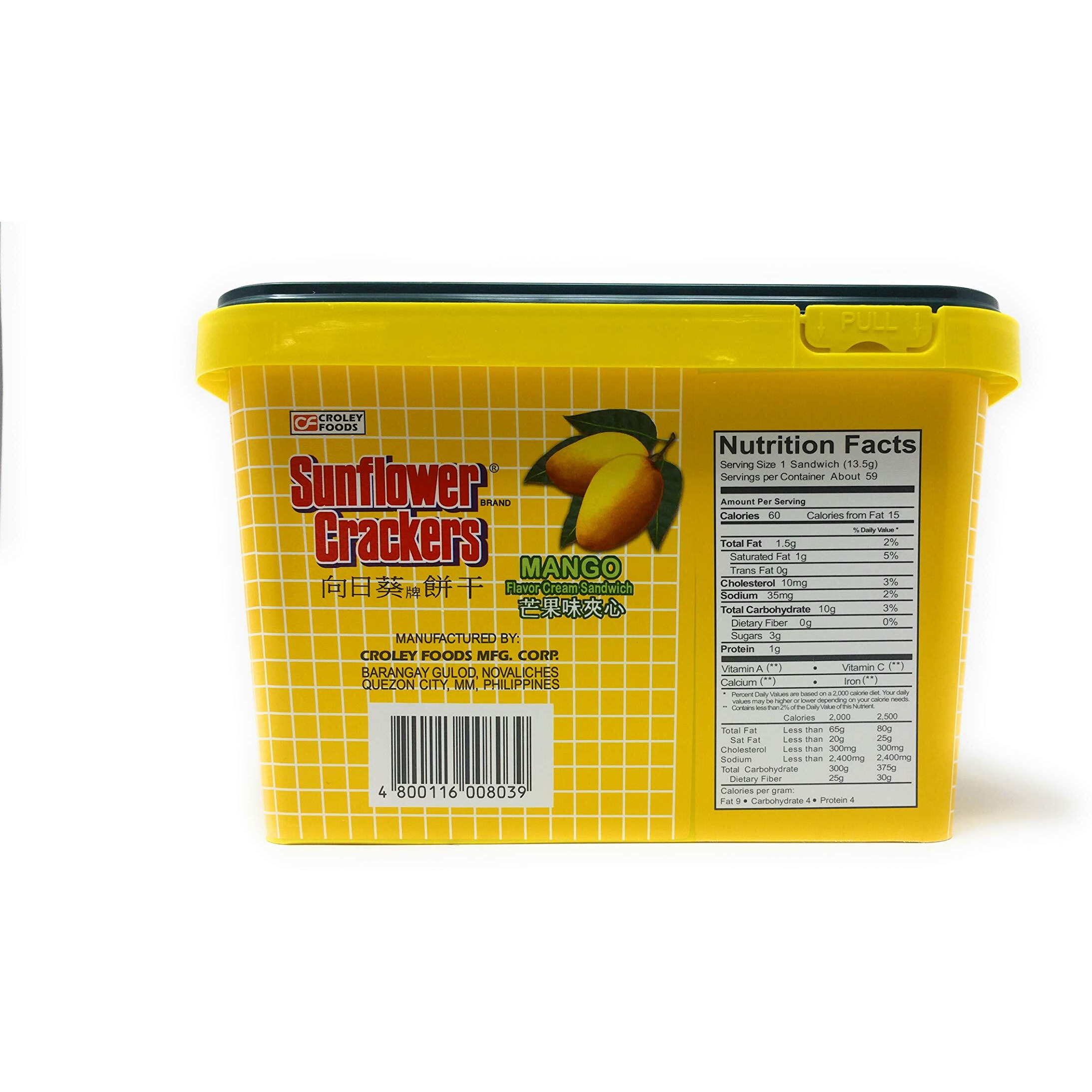 Croley Foods Sunflower Crackers Mango Flavor Cream Sandwhich 28.3Oz 800G
