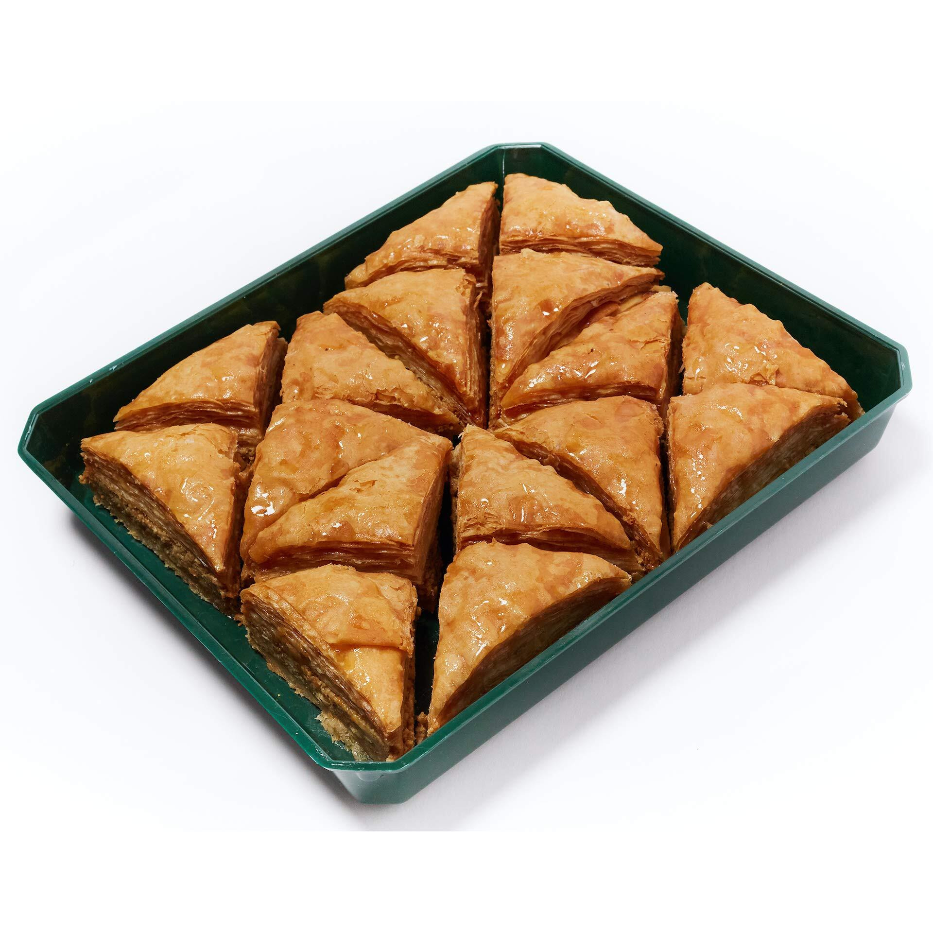 Cedar Pastries 16Pc Grab N' Go Traditional Triangle Baklavas - Kosher & Halal Mediterranean Dessert Treats