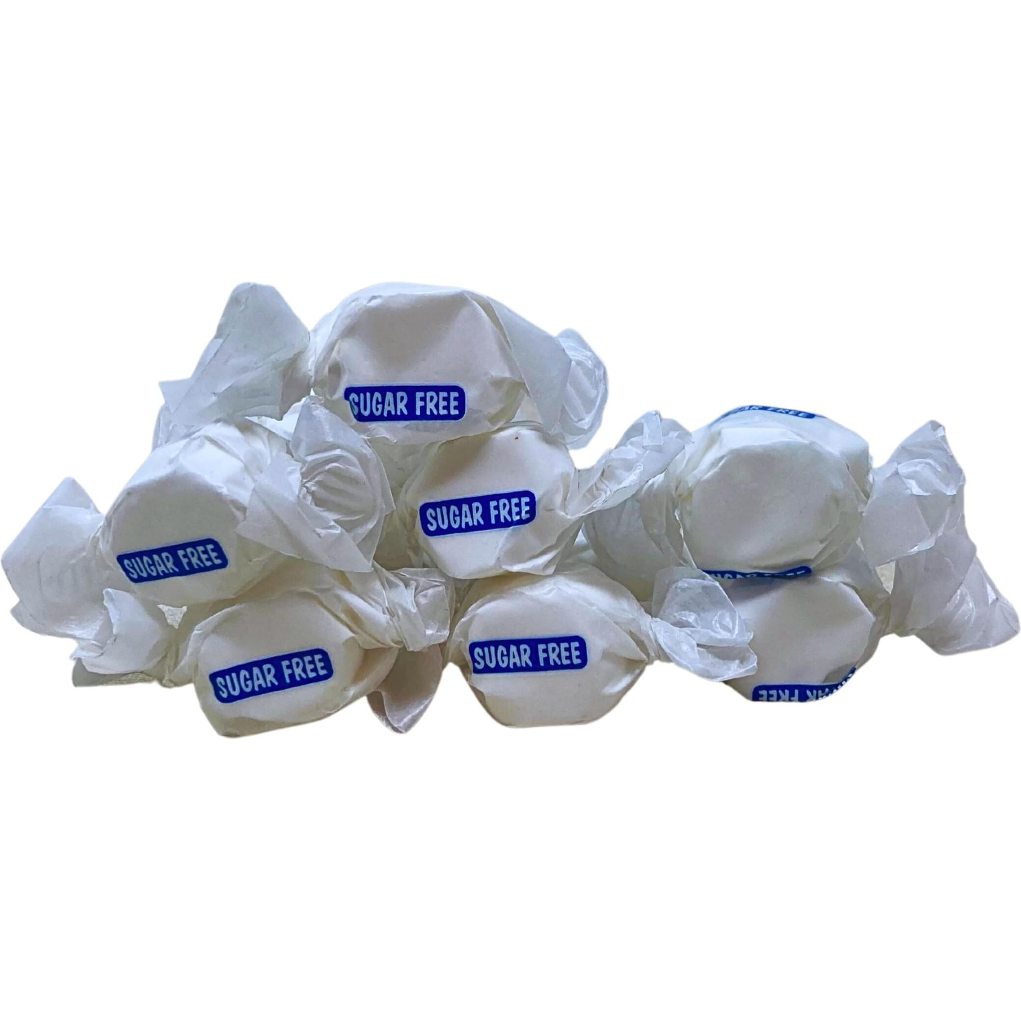 Sugar Free Vanilla Salt Water Taffy - 1Lb (16Oz) Bulk Bag Individually Wrapped Soft & Chewy Nut Free, Gluten Free, Diabetic & Keto Friendly Gourmet Candy For Taffy Lovers