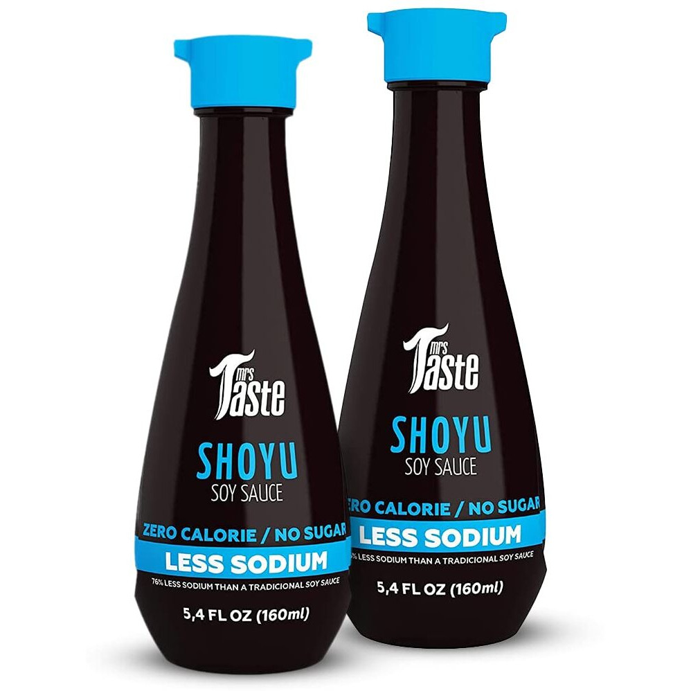 Mrs Taste Multi-Pack Sugar Free Soy Sauce, Zero Calories, Low Sodium, Zero Sugar, Keto Friendly, Paleo Friendly, Condiments And Sauces (2 Pack, Shoyu Soy)