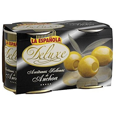 La Espanola Deluxe Olives Stuffed With Anchovy - Aceitunas Rellenas De Anchoa 2 Pack Of 200G Each