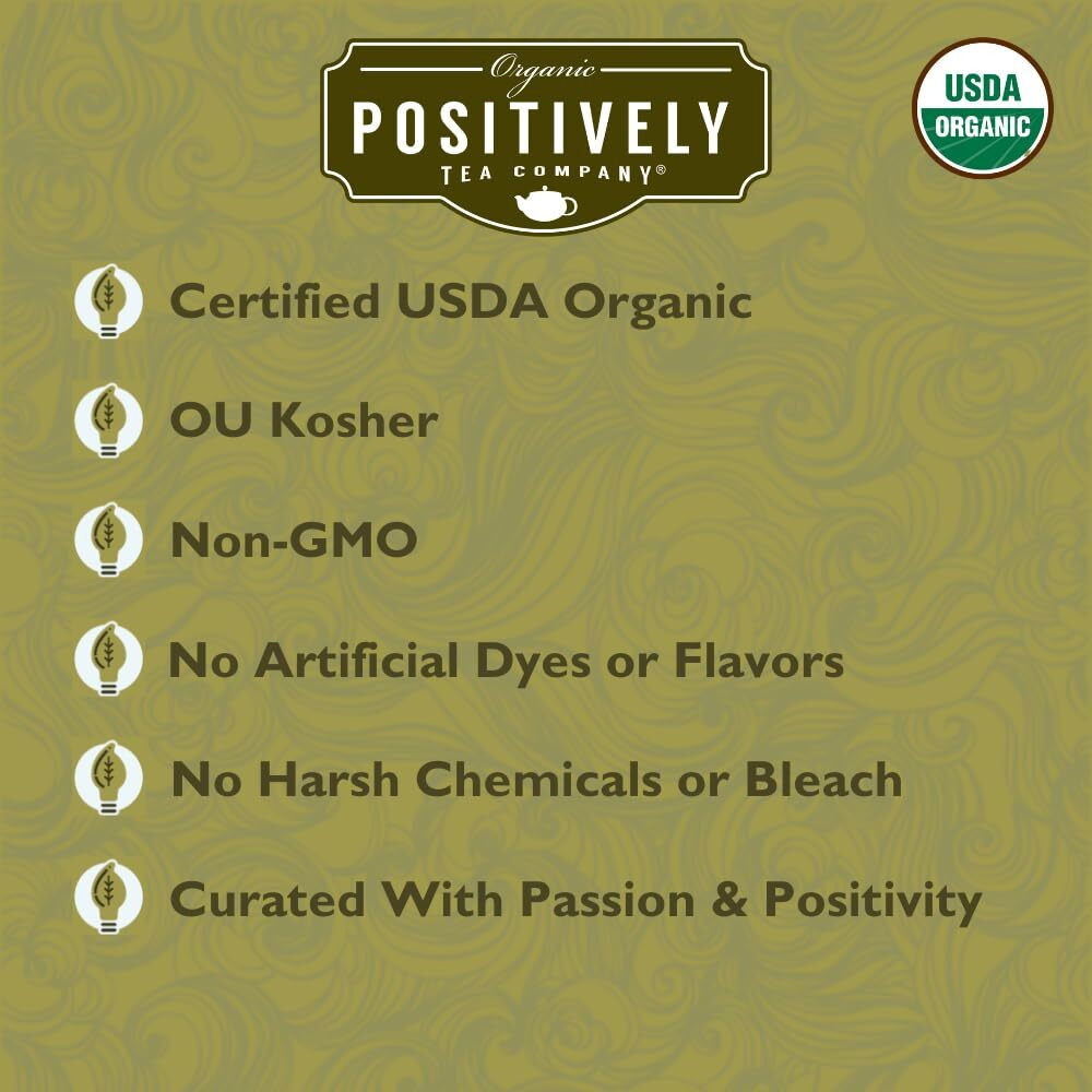 Organic Positively Tea Company, Yerba Mate Tea Bags, 20 Count