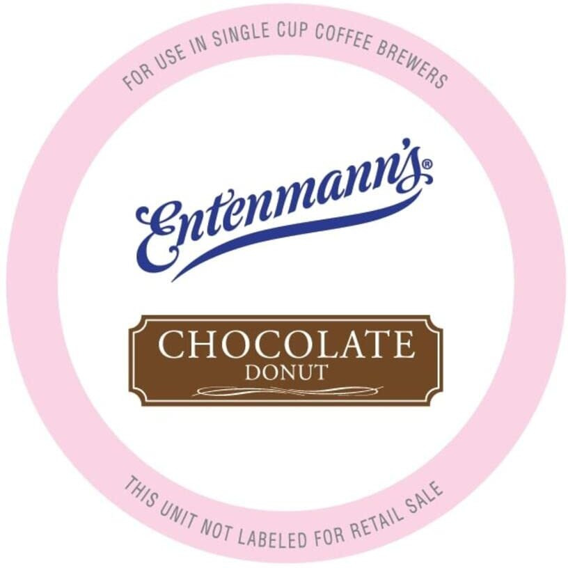 Entenmann's Chocolate Donut Flavored Coffee Pods, Medium Roast Single Serve Chocolate Coffee Pods For Keurig K Cups Brewer Machines, 20 Count