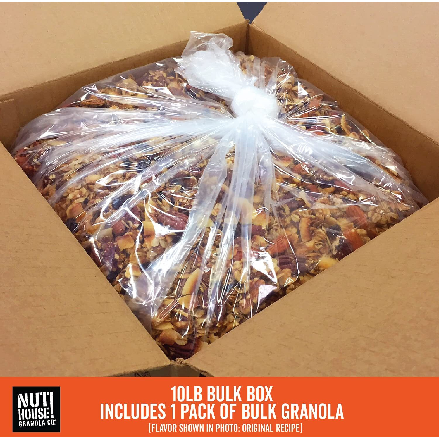 Nuthouse Granola Company - Premium Apple-Cranberry Granola | Certified Gluten-Free, Non-Gmo, Kosher | Vegan, Soy-Free | 10 Lb. Bulk Bag (1-Pack)