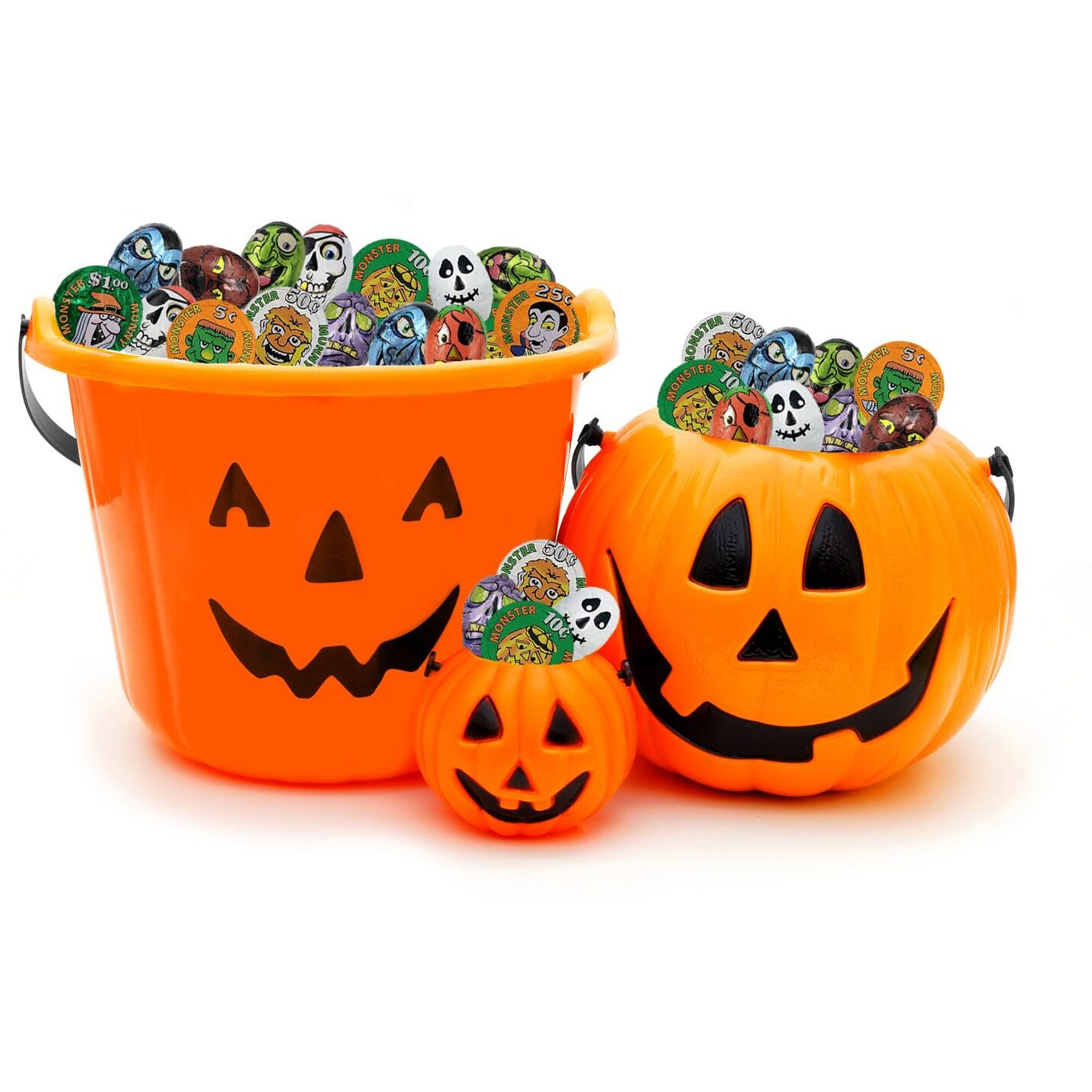Fruidles Halloween Tricky Treat Master Bag, Trick-Or-Treat Party Bag Fillers, Individually Wrapped In Multi-Color Design Foils, Kosher Certified (1 Pound)