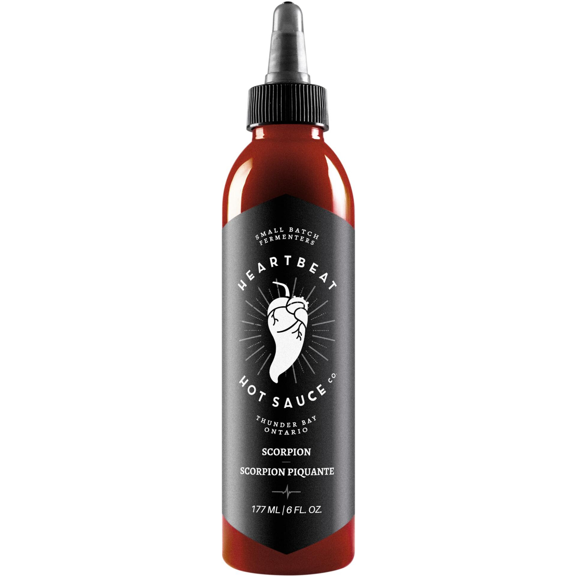 Heartbeat Hot Sauce Co. - Scorpion Hot Sauce, 6 Oz. - Small Batch & Handmade, Vegan, Gluten Free, Preservative Free, Featured On Hot Ones