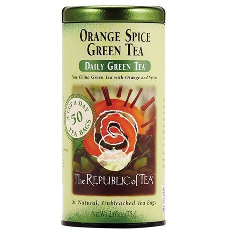 The Republic Of Tea, Orange Spice Green Tea, 50-Count