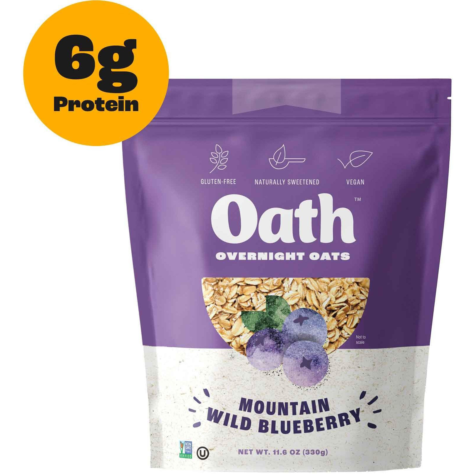 Oath Mountain Berry Overnight Oats - Gluten Free, Non-Gmo, Vegan, Paleo Friendly, 11.6Oz (Pack Of 1)