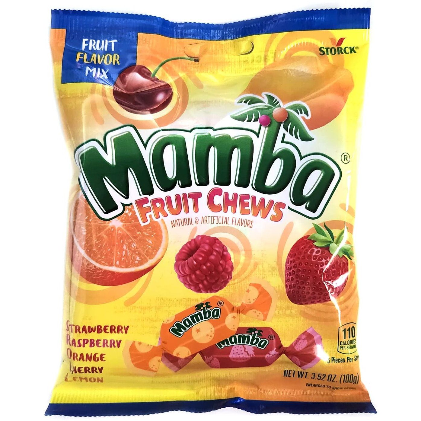 Mamba Fruit Chews Fruit Flavor Mix Bag (2 Pack) With 2 Gosutoys Stickers