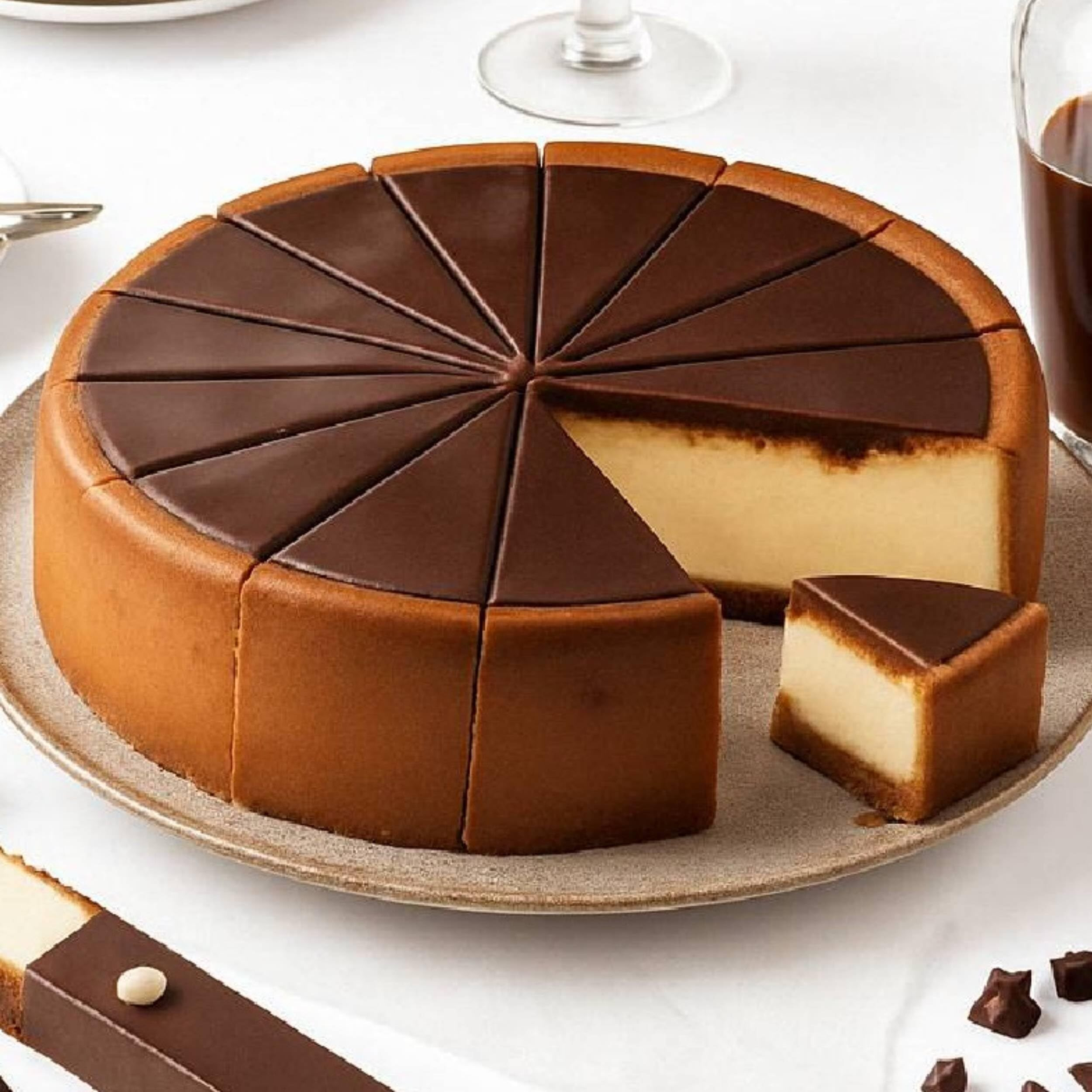 Andy Anand Guilt-Free Delight Sugar Free Chocolate Fudge Cheesecake 9 "" | Freshly Baked With California Cream Cheese | Diabetic-Friendly, Decadent & Deliciously Creamy (2 Lbs)