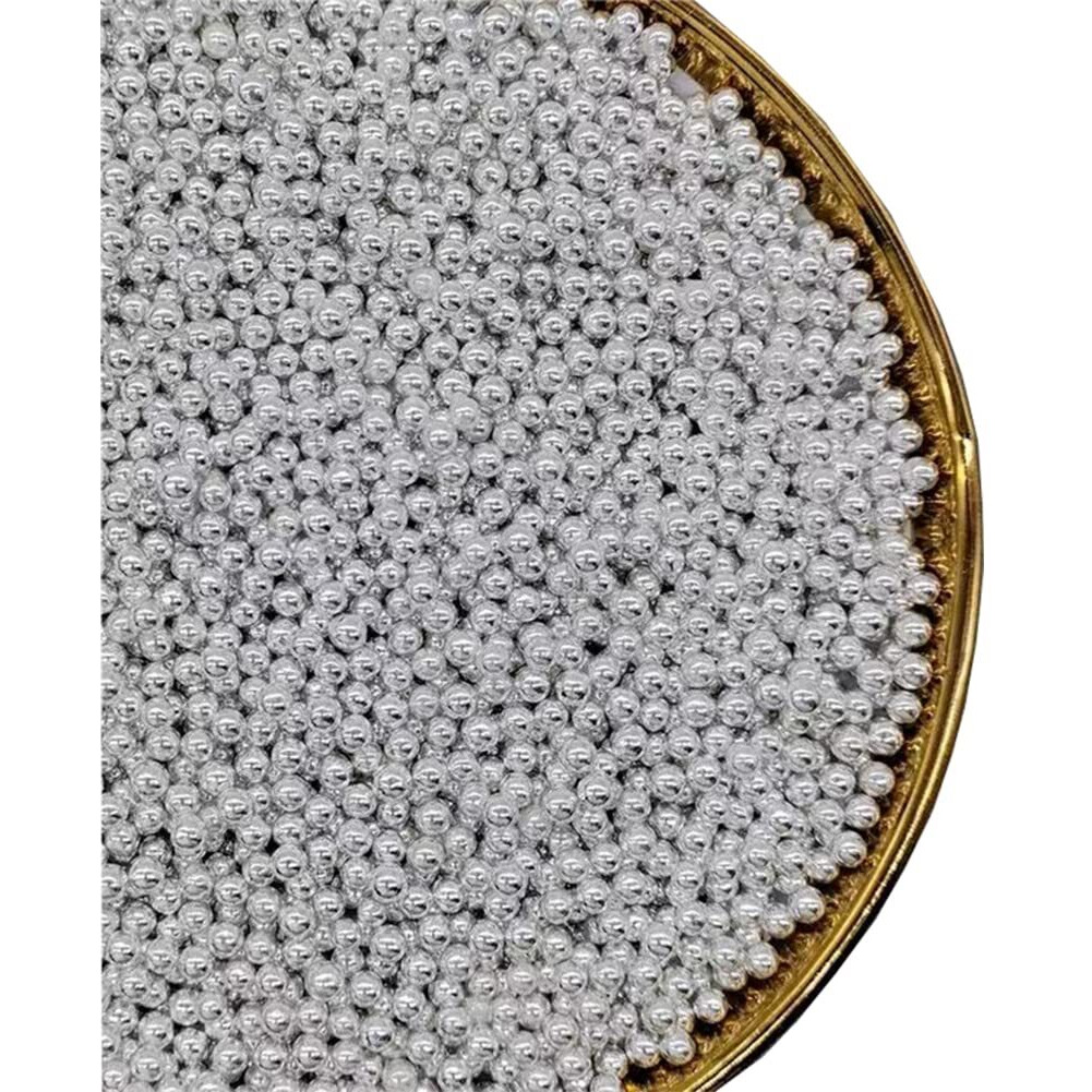 Edible Pearl Sprinkles,Cake Sprinkles,Cookie Sprinkles,Sugar Pearl, Edible Candy Pearls 130G 4.6Oz For Cake Cupcake Decorationg (4Mm-Silver)