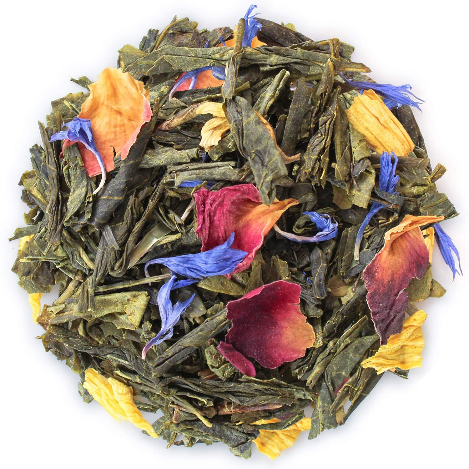 Teabloom Organic Green Tea, Sencha Medley Loose Leaf Tea, Fresh And Floral, Purest Quality Green Tea Leaves, Hand-Picked Ingredients, Fresh Whole Leaf Blend In Reusable Gift Canister, 2.82Oz/80 G Canister Makes 35-50 Cups