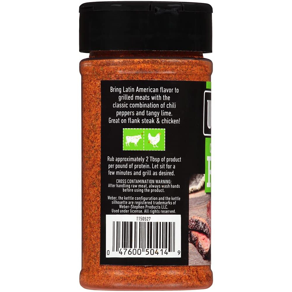 Weber Chili Lime Rub, 5.75 Ounce Shaker (Pack Of 6)