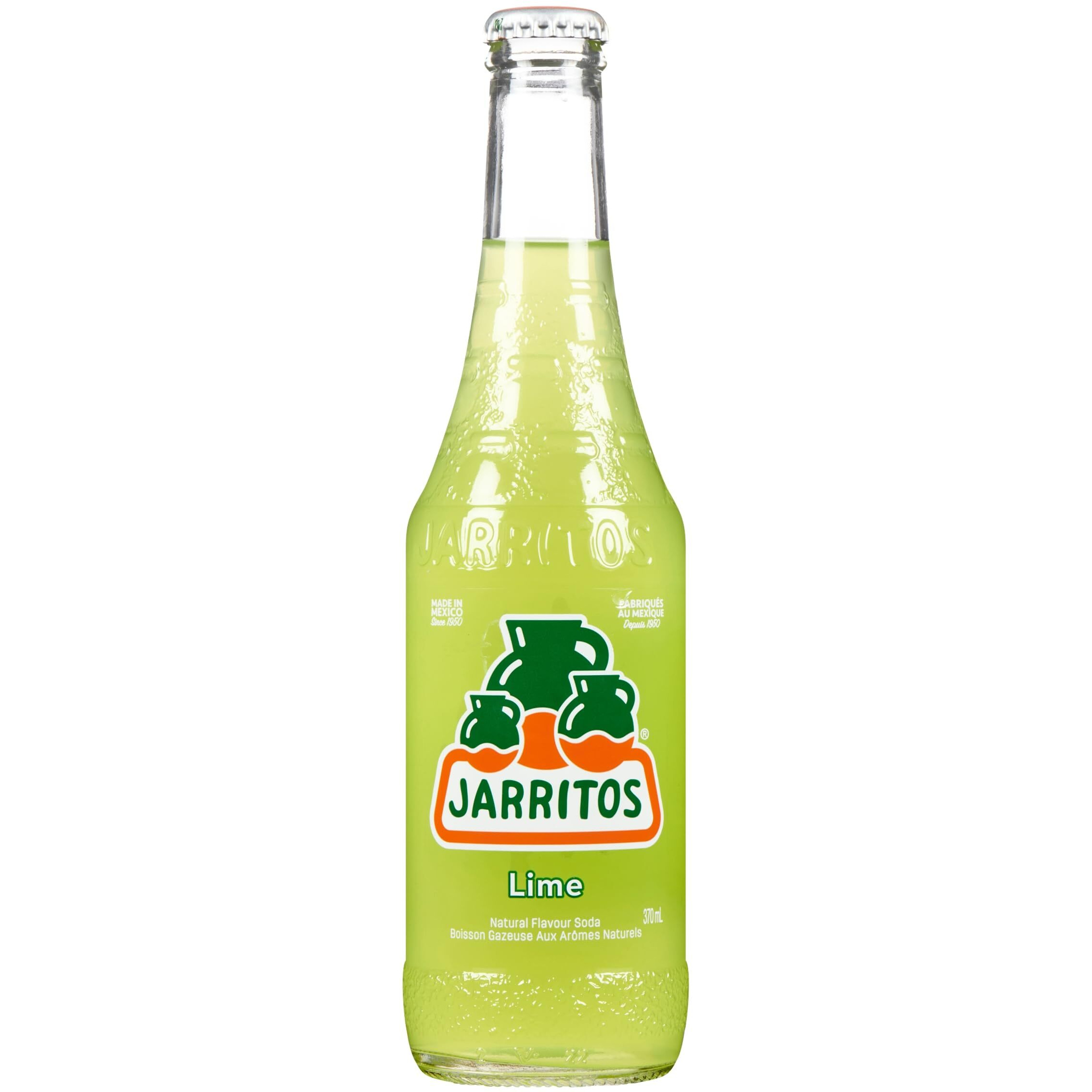Jarritos Soda, Lime, Bottel, 12.5 Fl Oz (Pack Of 24)