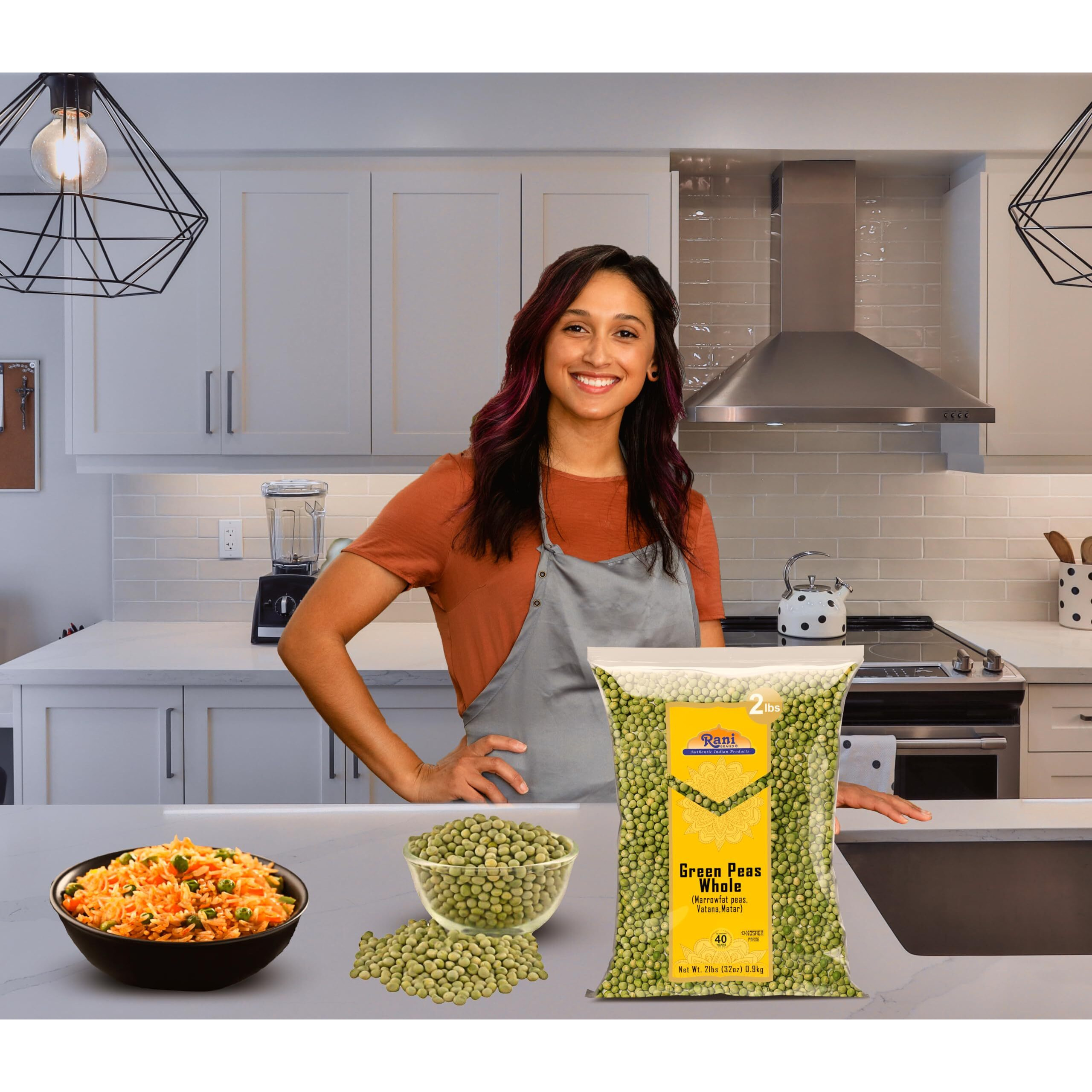 Rani Green Peas Whole, Dried (Marrowfat Peas, Vatana, Matar) 32Oz (2Lbs) 908G ~ All Natural | Vegan | Gluten Friendly | Kosher | Product Of Usa