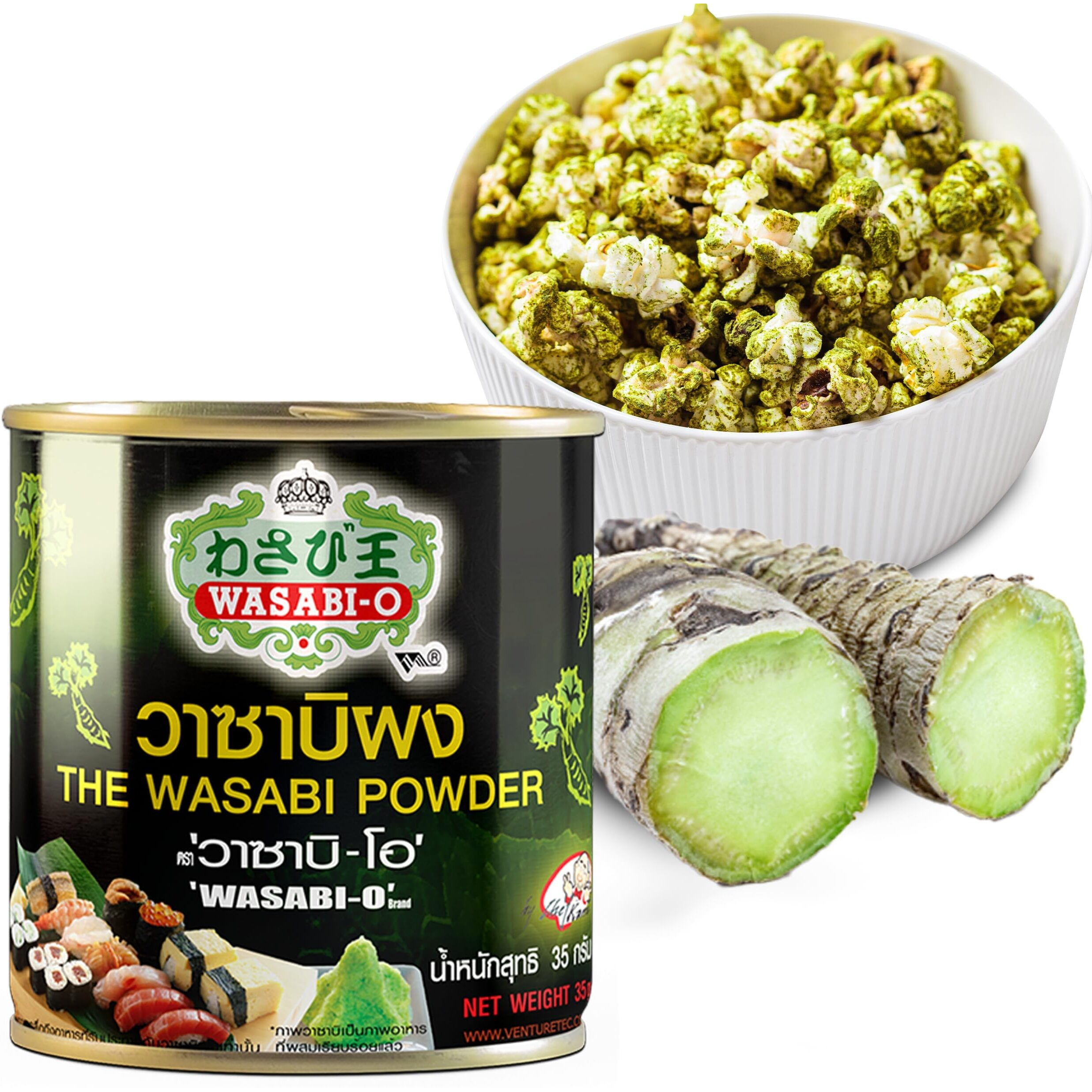 Wasabi Powder With Real Wasabi 1.24 Oz (35 G) - Japanese Cuisine,Vegetarian,Dipping With Sushi And Salmon